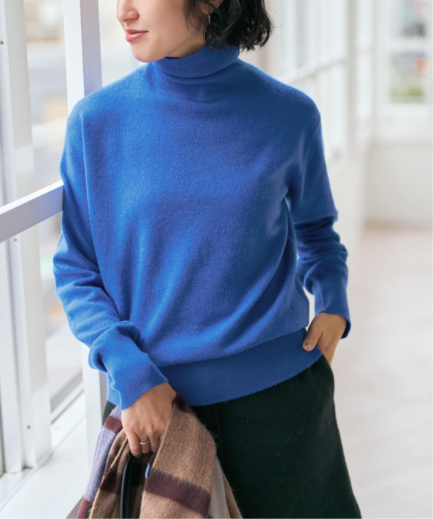 【美品✨】Deuxieme Classe ウールカシミヤタートルニット　ネイビー カシミヤタートルニットプルオーバー（ニット／セーター）｜Spick and