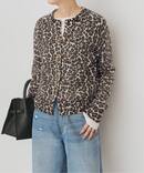 レオパードプリントニットカーディガン