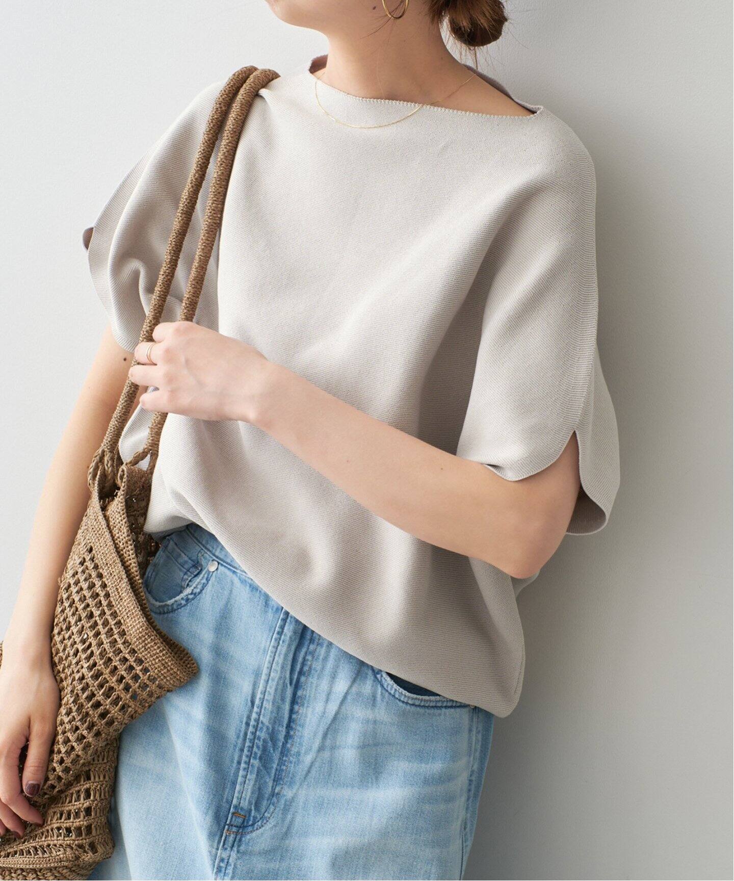 追加》ボートネックニュアンスプルオーバー（ニット／セーター  