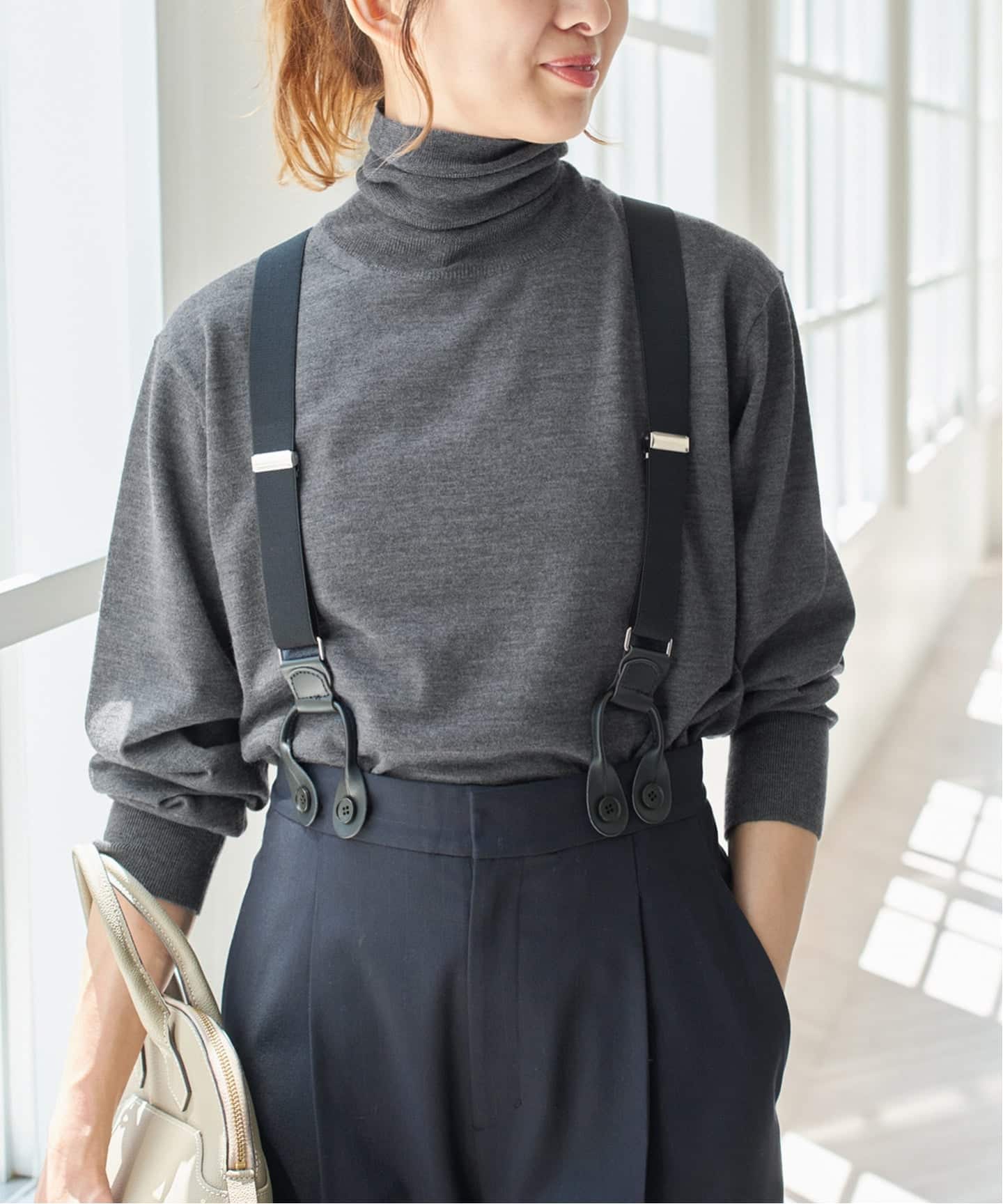 Spick and Span 18Gタートルネック プルオーバー ブラック 手洗い可 / 追加》18Gタートルネックプルオーバー（ニット／セーター