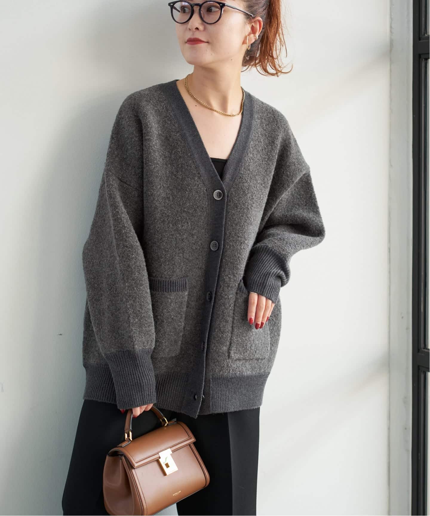 追加》ブークレダブルフェイスカーディガン（カーディガン）｜Spick