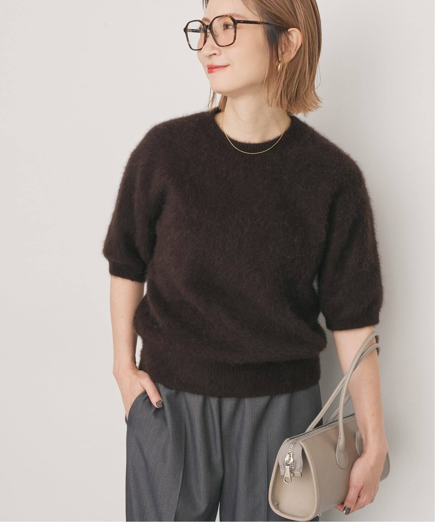 FOX/ALPACAハーフスリーブニット（ニット／セーター）｜Spick and Span