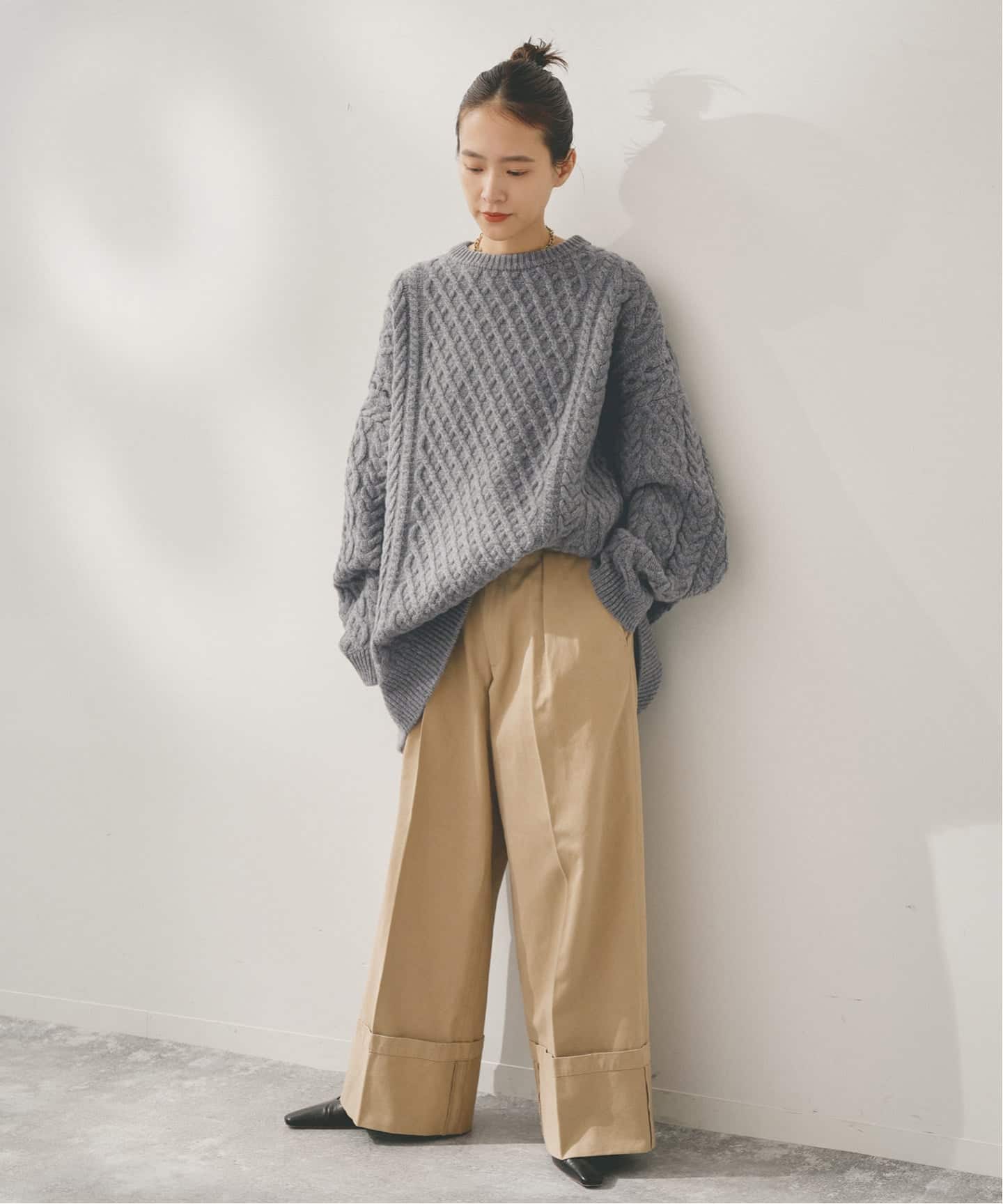 Higuchi*Sアラン柄ルーズニット（ニット／セーター）｜Spick and Span