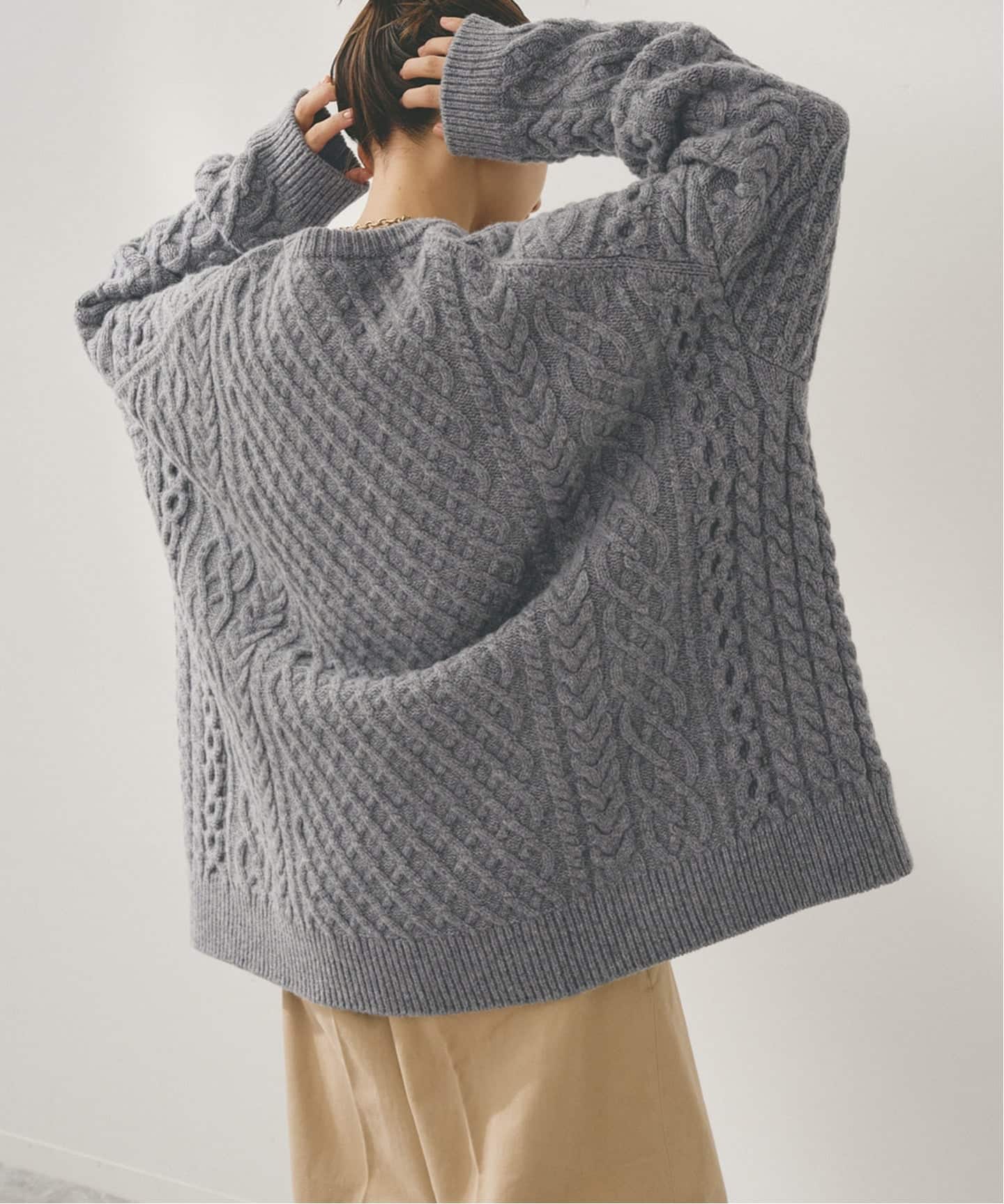 Higuchi*Sアラン柄ルーズニット（ニット／セーター）｜Spick and Span