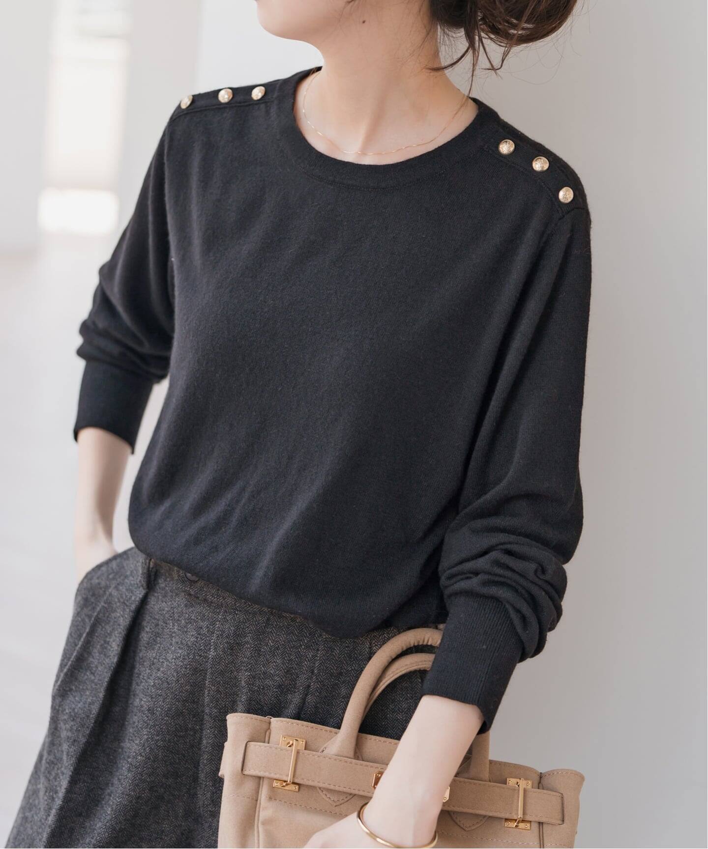 VIS/Wショルダーボタンプルオーバー（ニット／セーター）｜Spick and