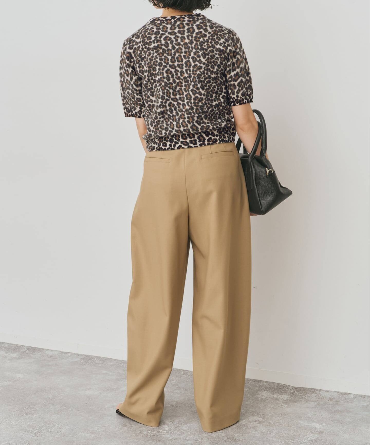 レオパードプリントハーフスリーブニット（ニット／セーター）｜Spick