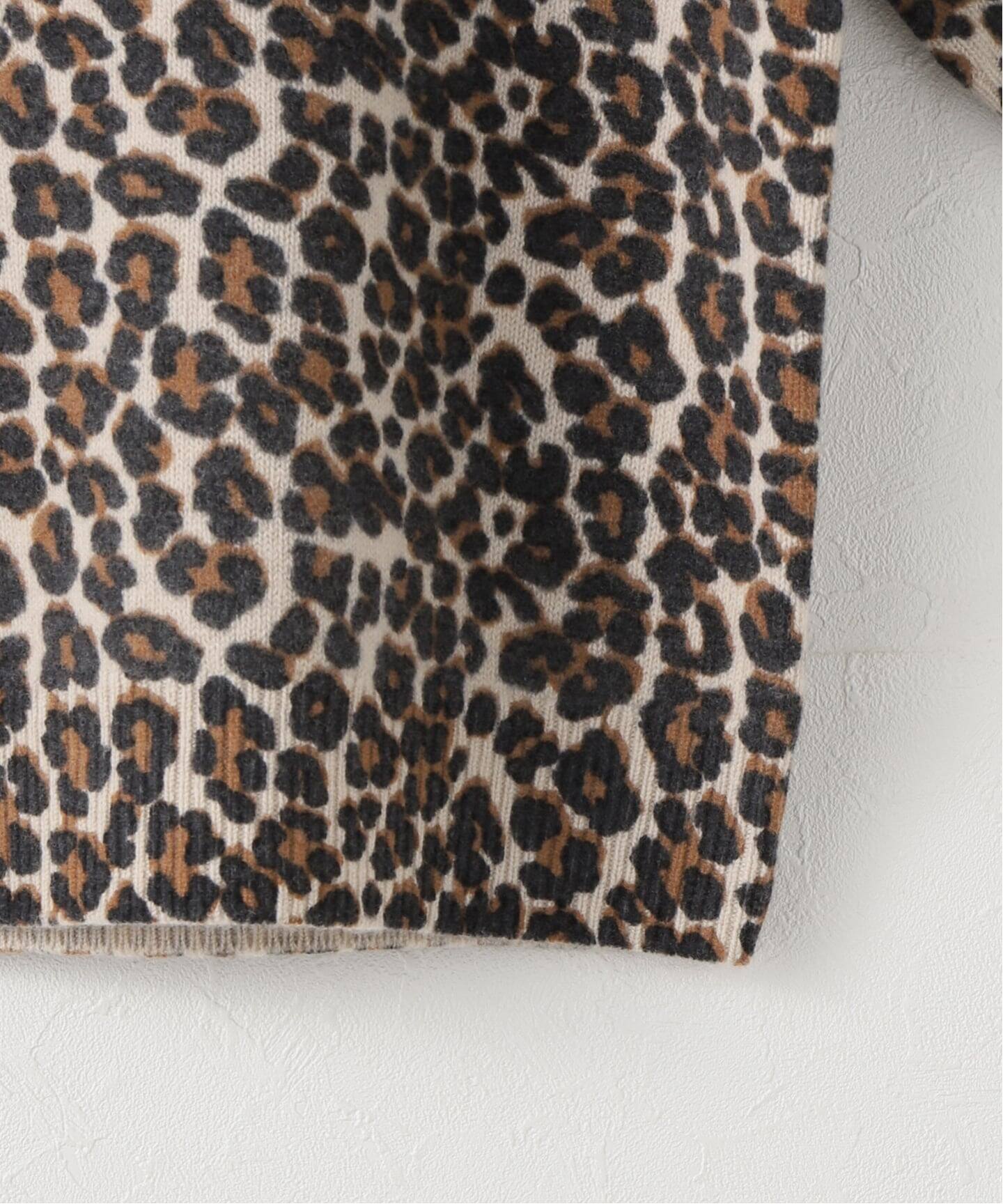 レオパードプリントハーフスリーブニット（ニット／セーター）｜Spick