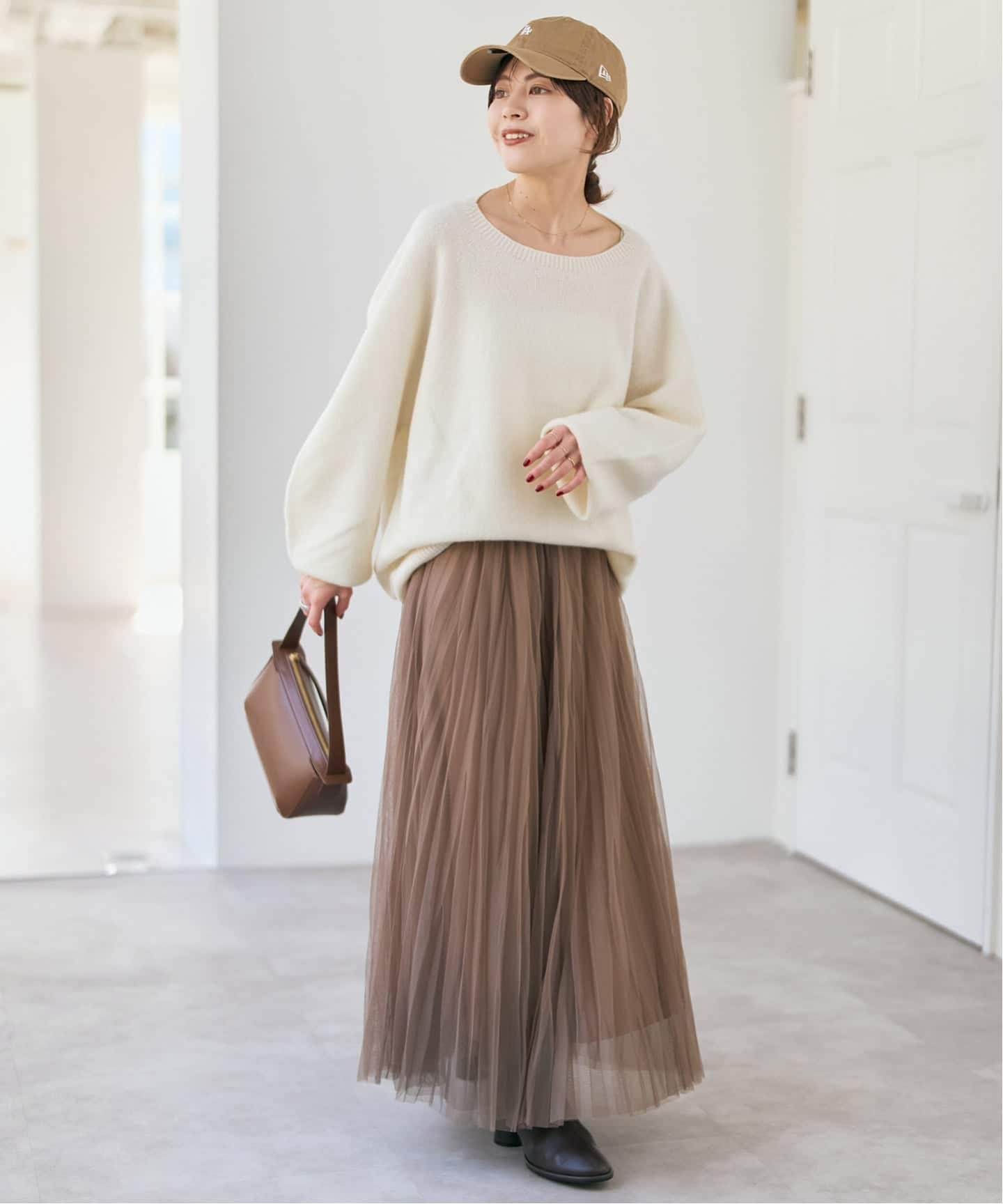 新色有り / 追加》ニュアンスコクーンシルエットニット（ニット