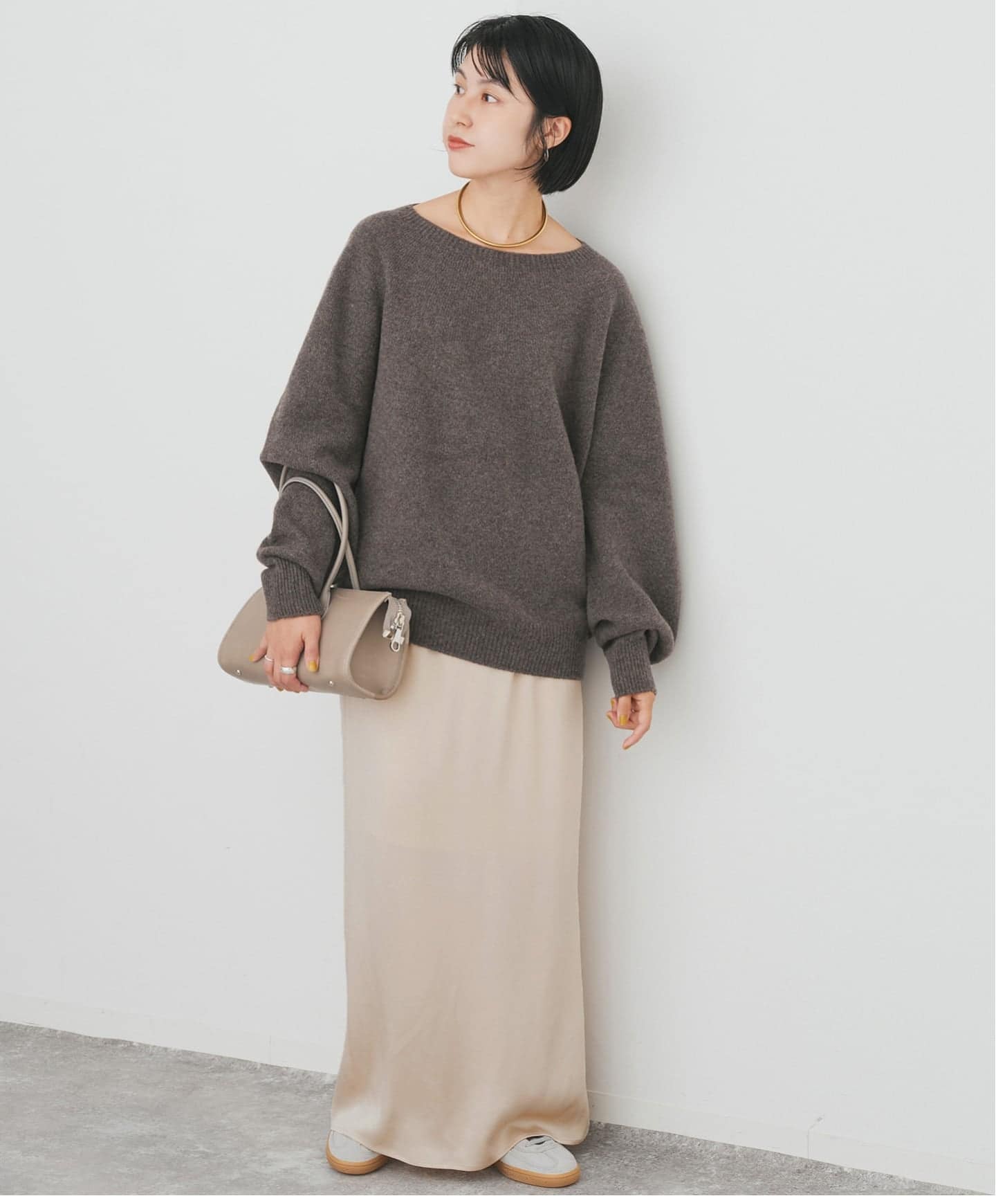 新色有り / 追加》ニュアンスコクーンシルエットニット（ニット