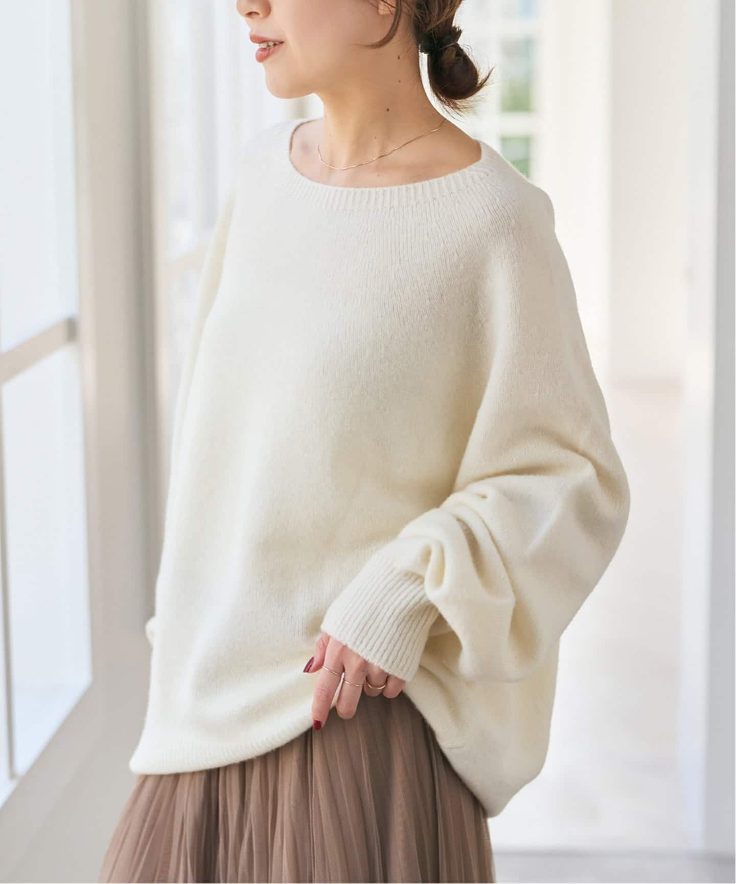 新色有り / 追加予約》ニュアンスコクーンシルエットニット（ニット