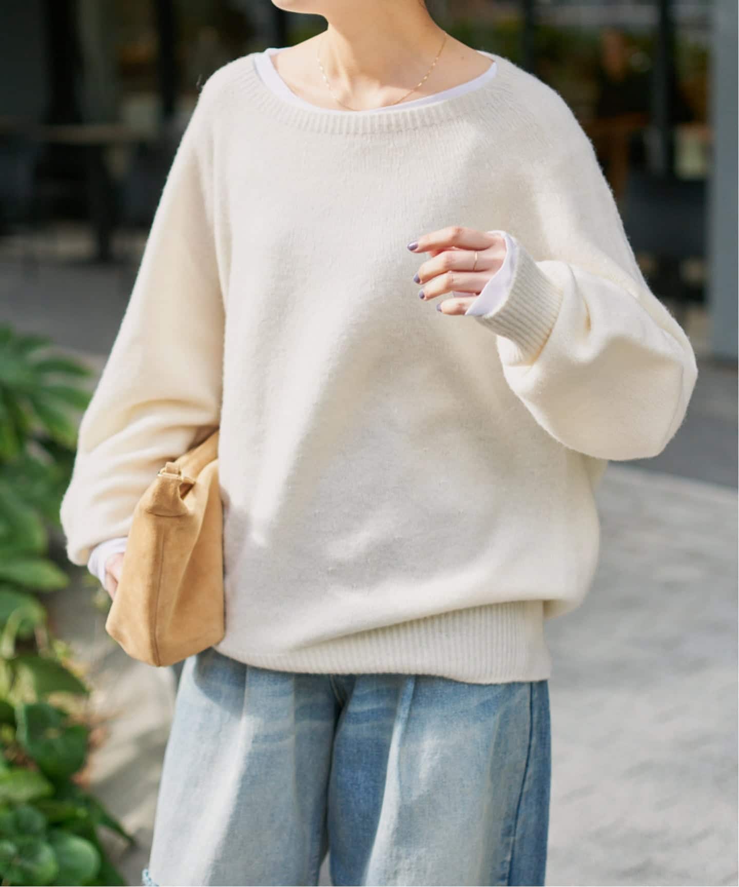 新色有り / 追加》ニュアンスコクーンシルエットニット（ニット