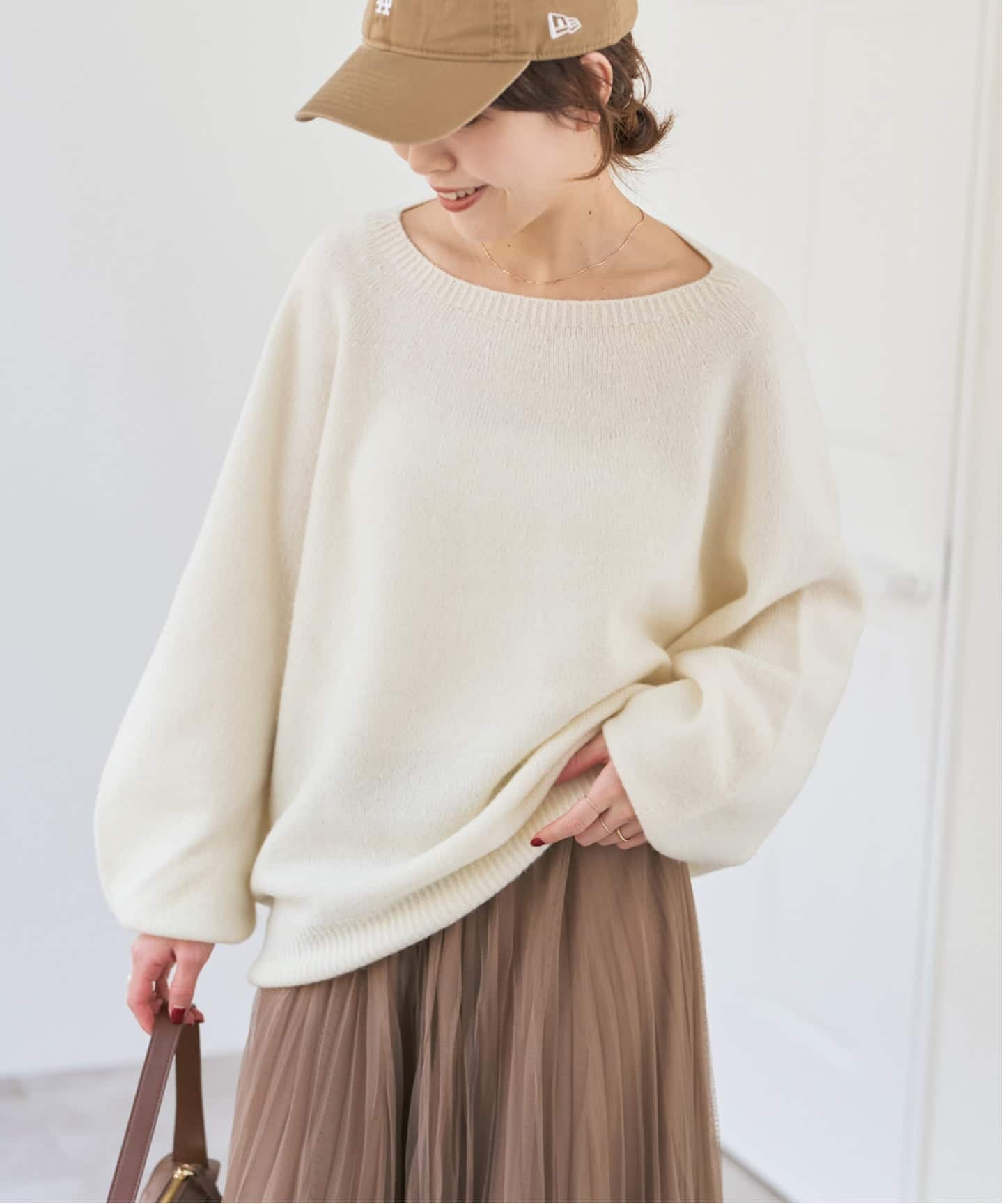 新色有り / 追加》ニュアンスコクーンシルエットニット（ニット