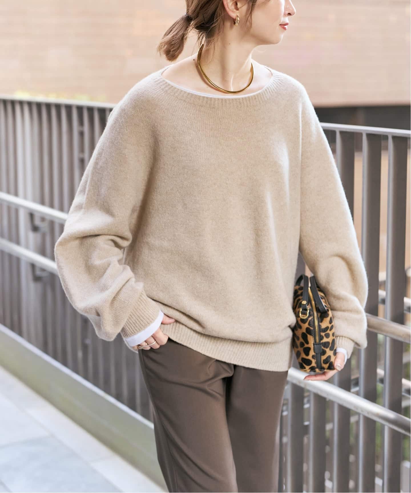 新色有り / 追加》ニュアンスコクーンシルエットニット（ニット