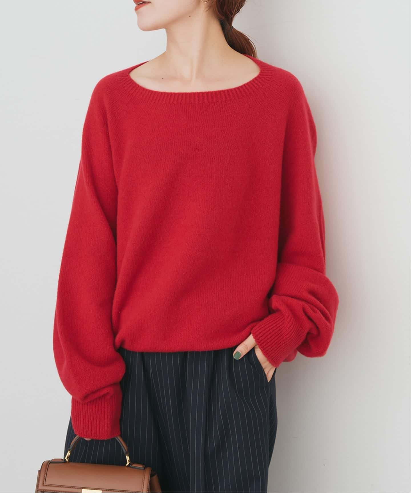 新色有り / 追加》ニュアンスコクーンシルエットニット（ニット