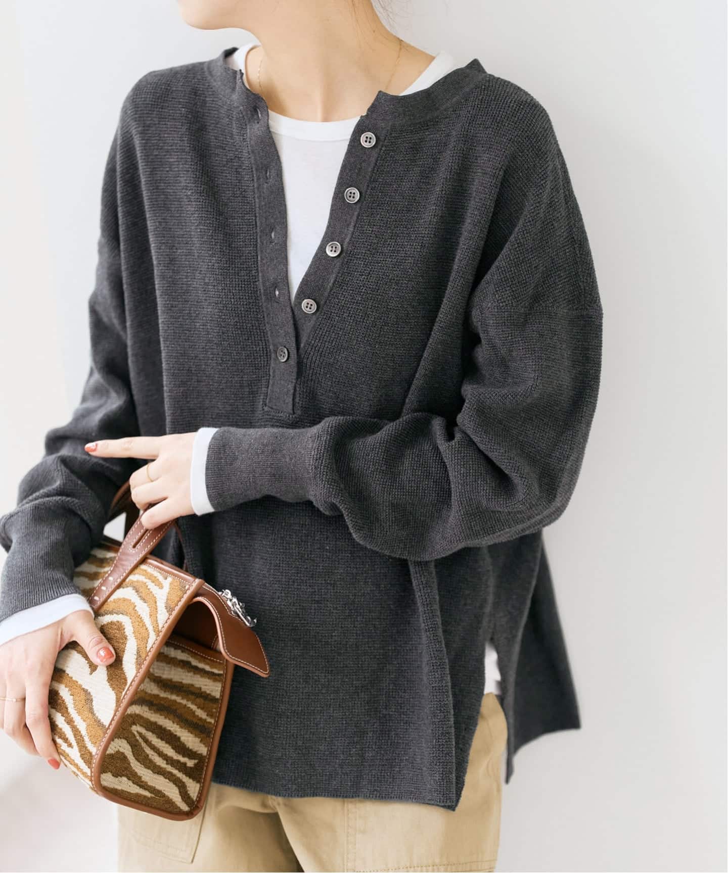 前後2WAYワッフルプルオーバー（ニット／セーター）｜Spick and Span