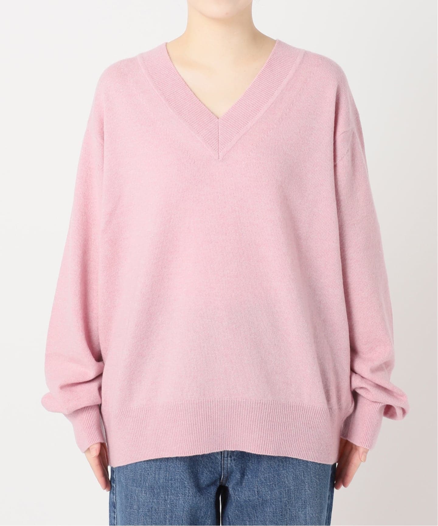 WEB限定カラー有り》カシミヤ混Vネックプルオーバー（ニット／セーター