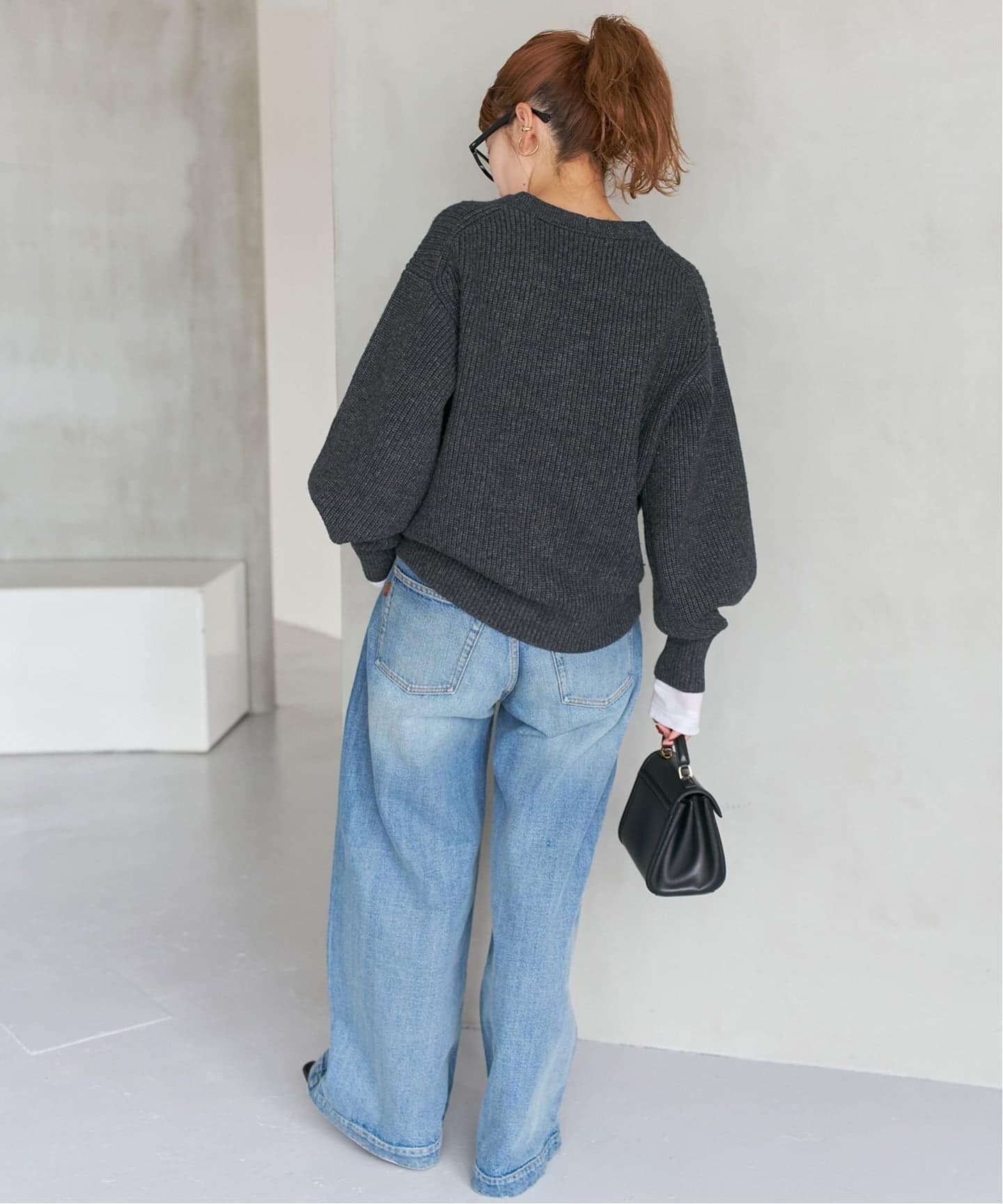 WEB限定》パール畦ニットカーディガン（カーディガン）｜Spick and