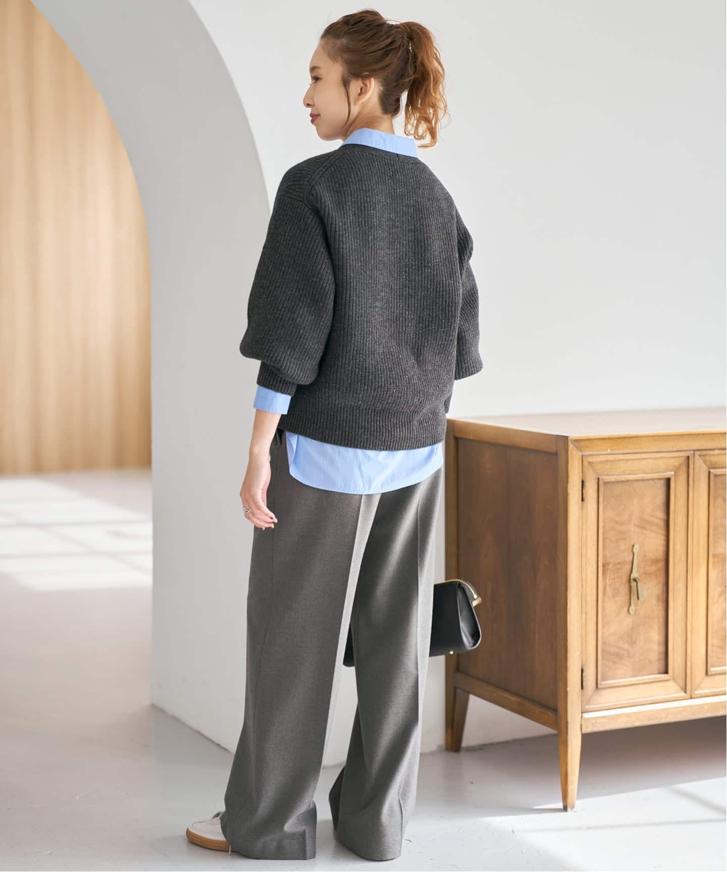 WEB限定》パール畦ニットカーディガン（カーディガン）｜Spick and