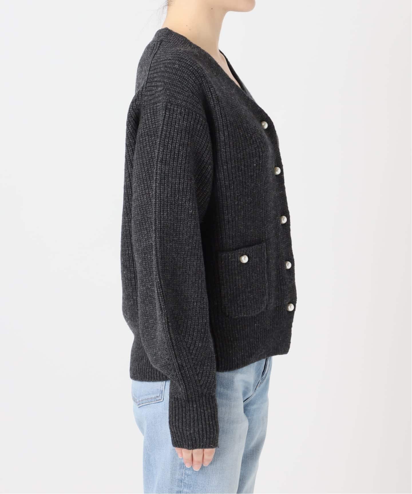 スピックアンドスパン　パール畦ニット カーディガン Spick & Span（スピックアンドスパン）の「パール畦ニット