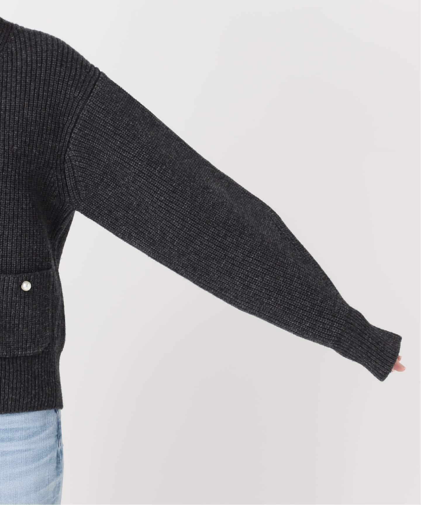 WEB限定》パール畦ニットカーディガン（カーディガン）｜Spick