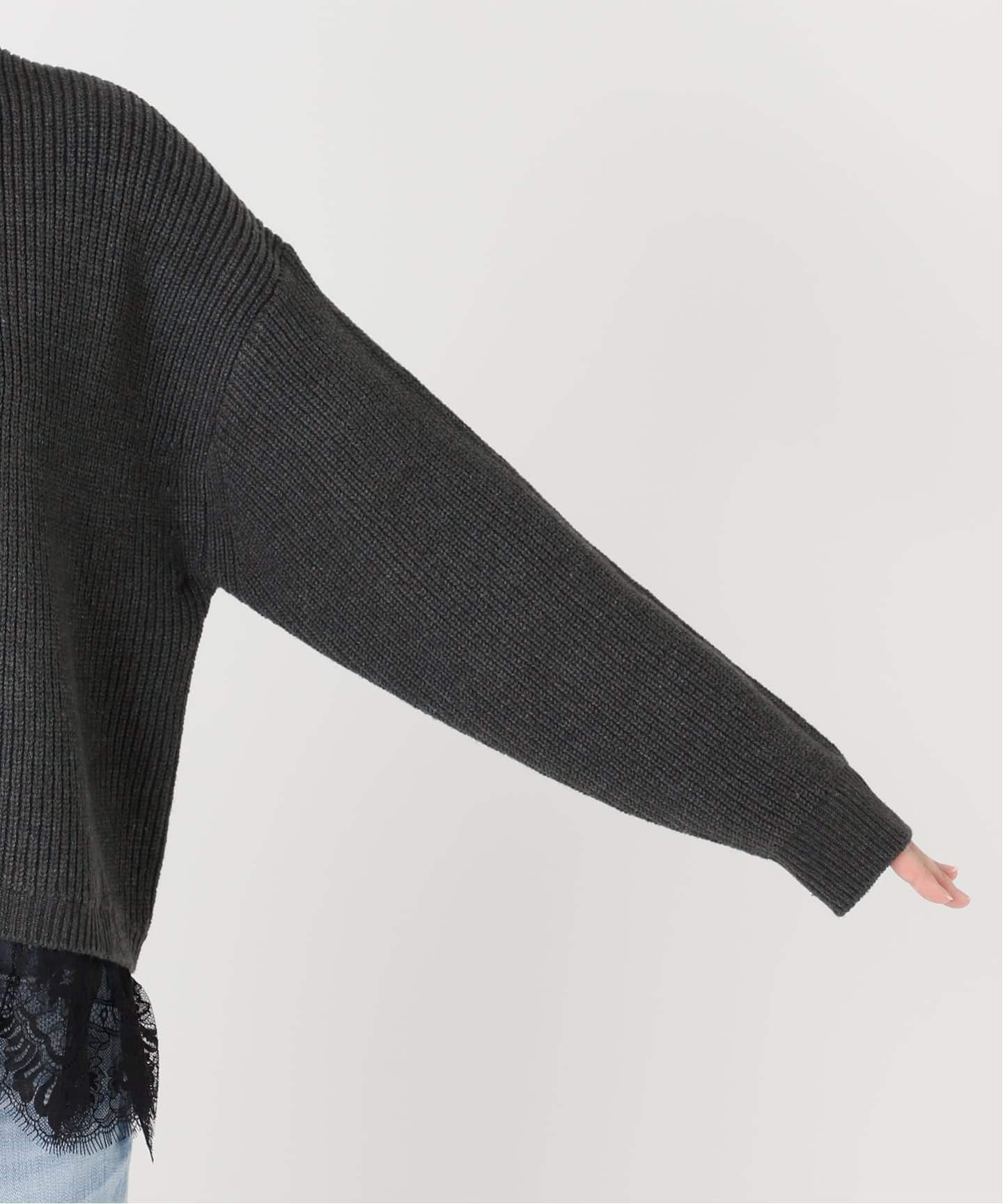 ◇◆Spick and Span レースドッキング畦ニットプルオーバー レースドッキング畦ニットプルオーバー（ニット／セーター）｜Spick