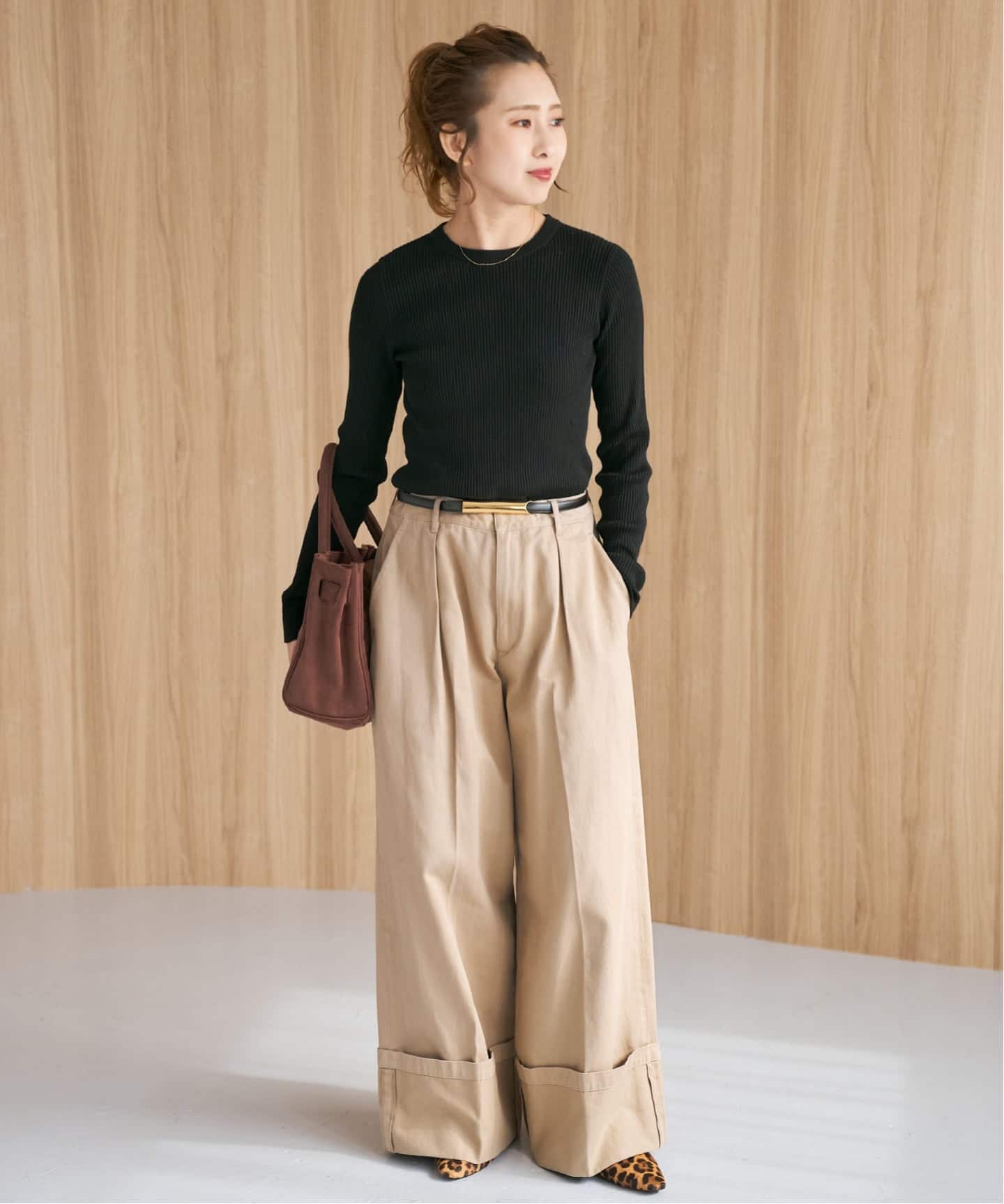 WEB限定 / 追加予約》ウォッシャブル クルーネックリブニット（ニット