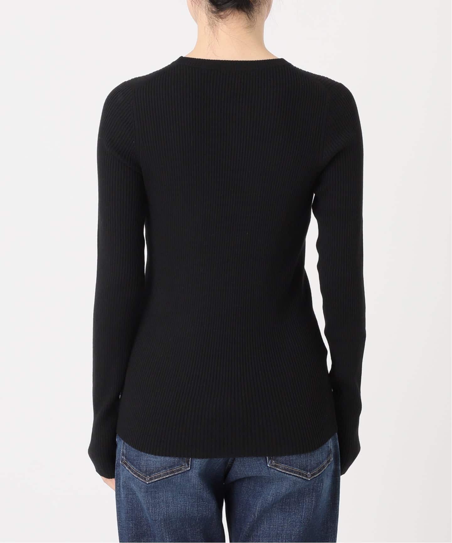 WEB限定 / 追加予約》ウォッシャブル クルーネックリブニット（ニット