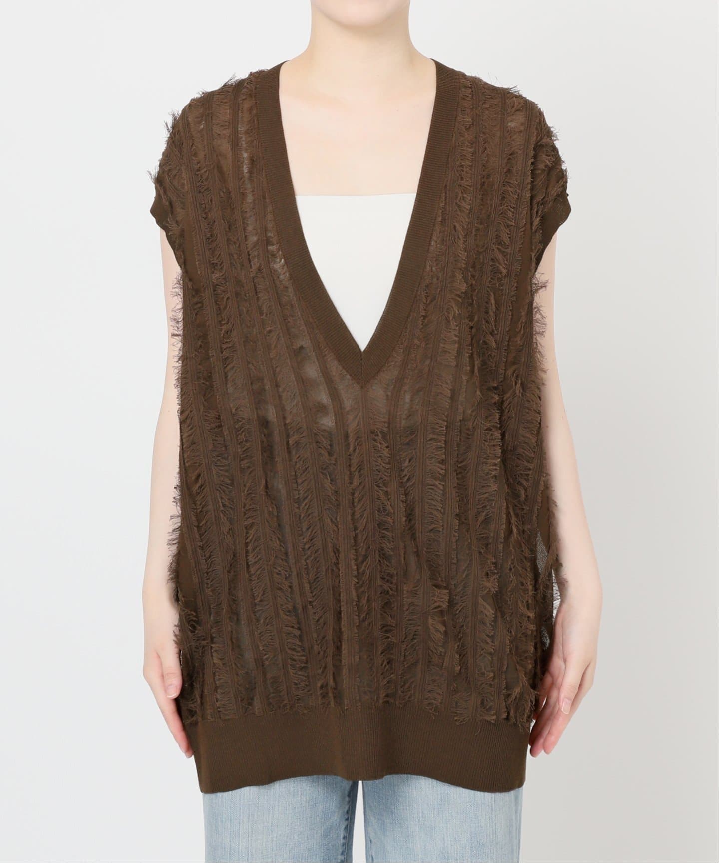 追加》フリンジニットベスト（ベスト）｜Spick and Span（スピック