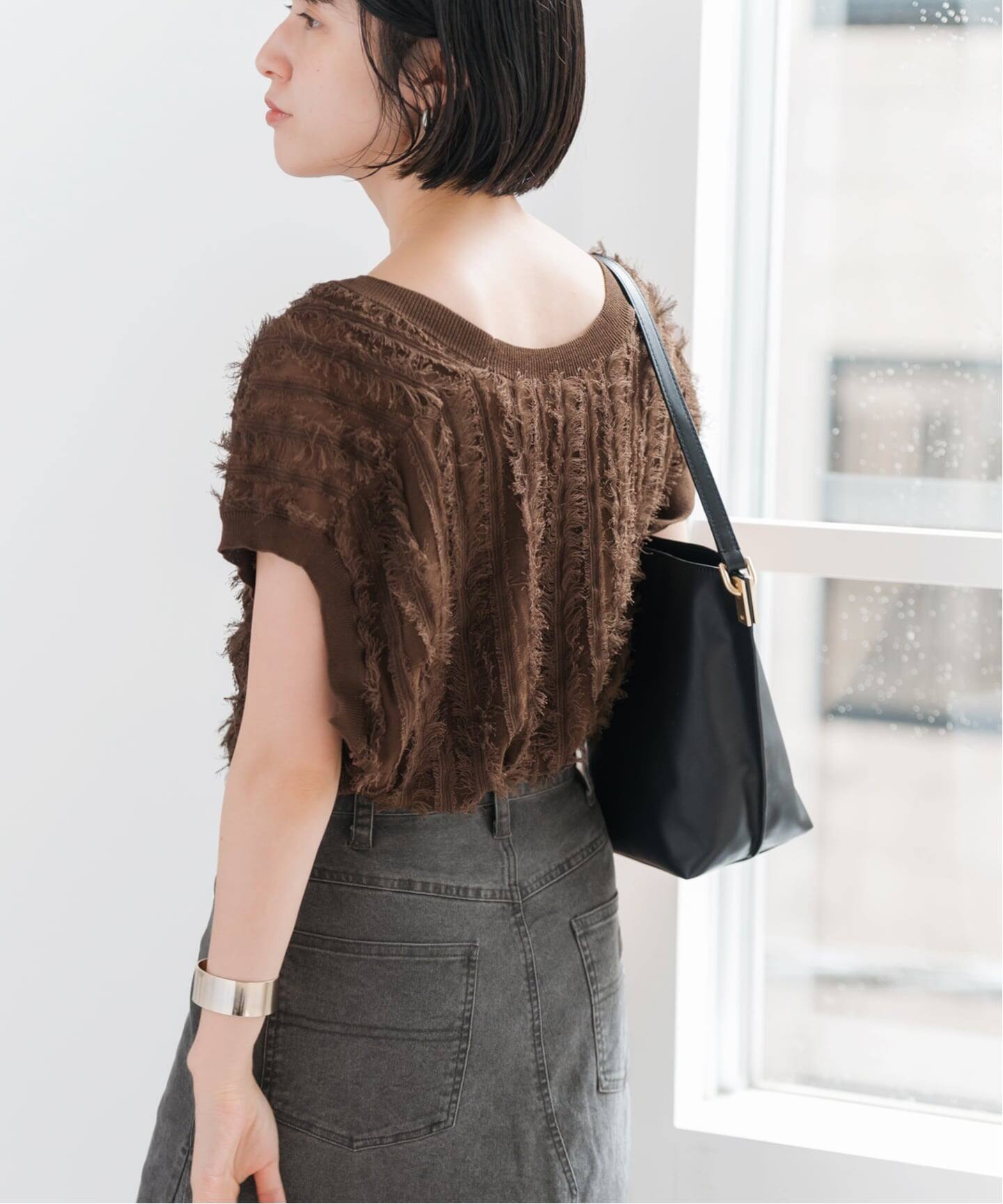 spick&span フリンジニットベスト 一部店舗+WEB限定》フリンジニットベスト（ベスト）｜Spick and