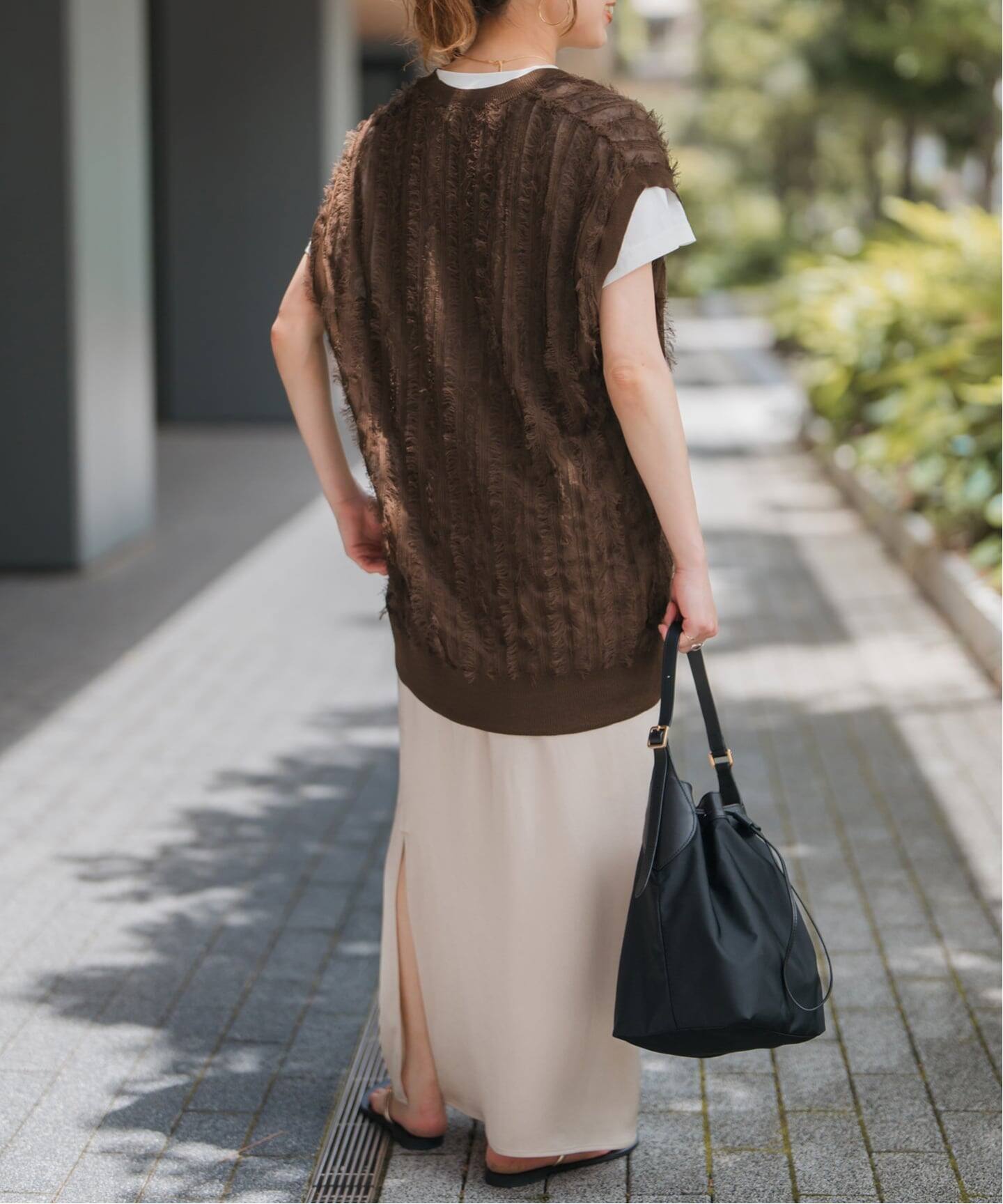 一部店舗+WEB限定》フリンジニットベスト（ベスト）｜Spick and Span