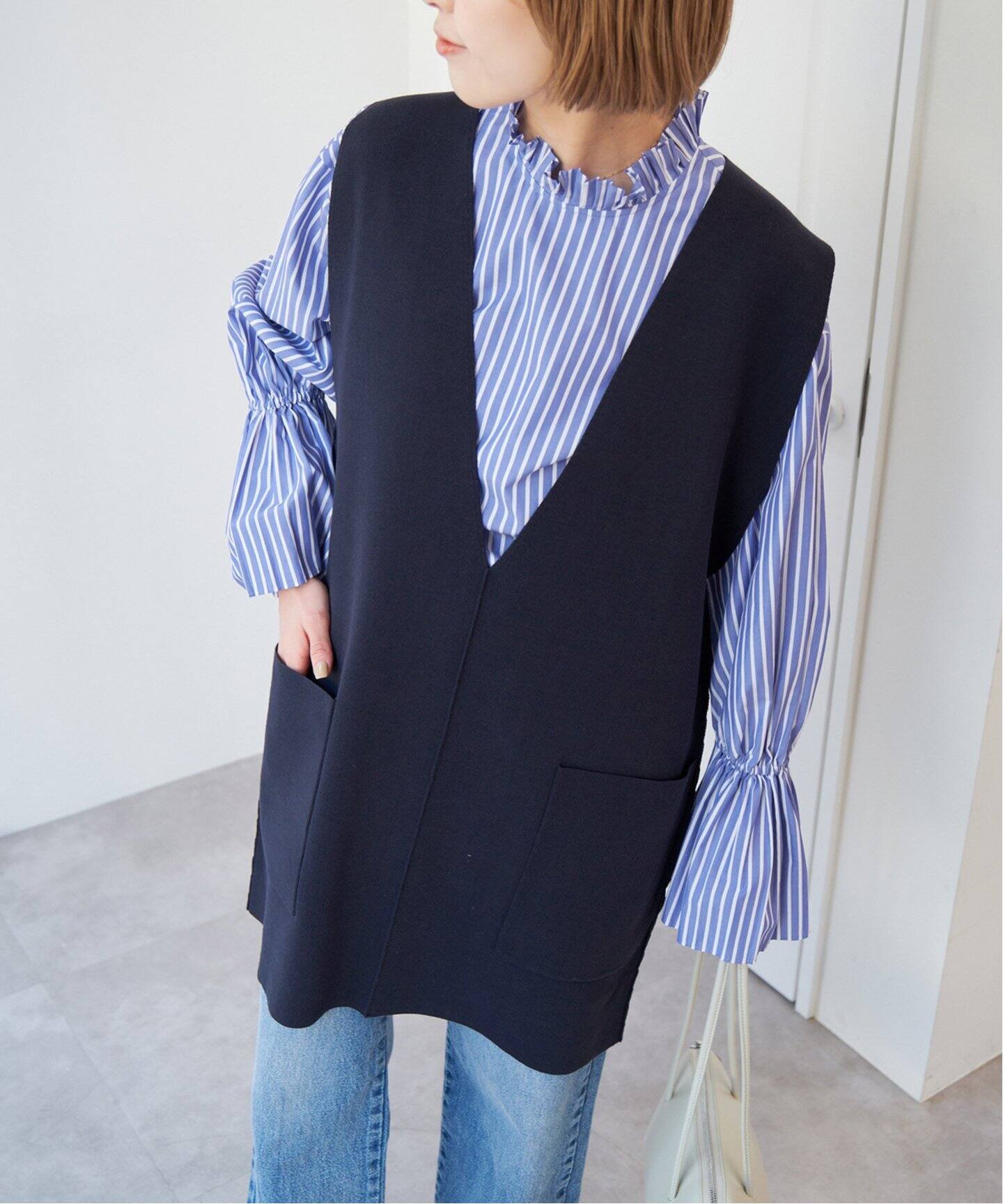 WEB限定》C/Rニットベスト（ベスト）｜Spick and Span（スピック  