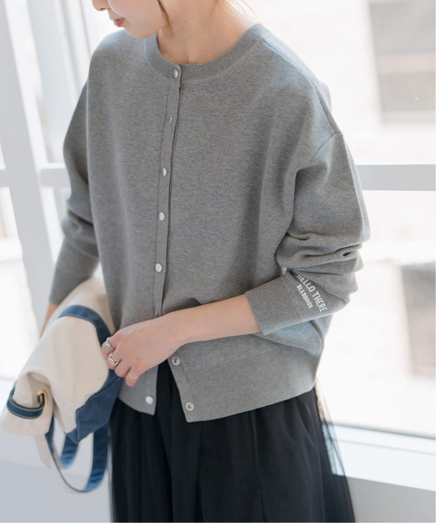 WEB限定》2WAYスナップボタンロゴニット（カーディガン）｜Spick