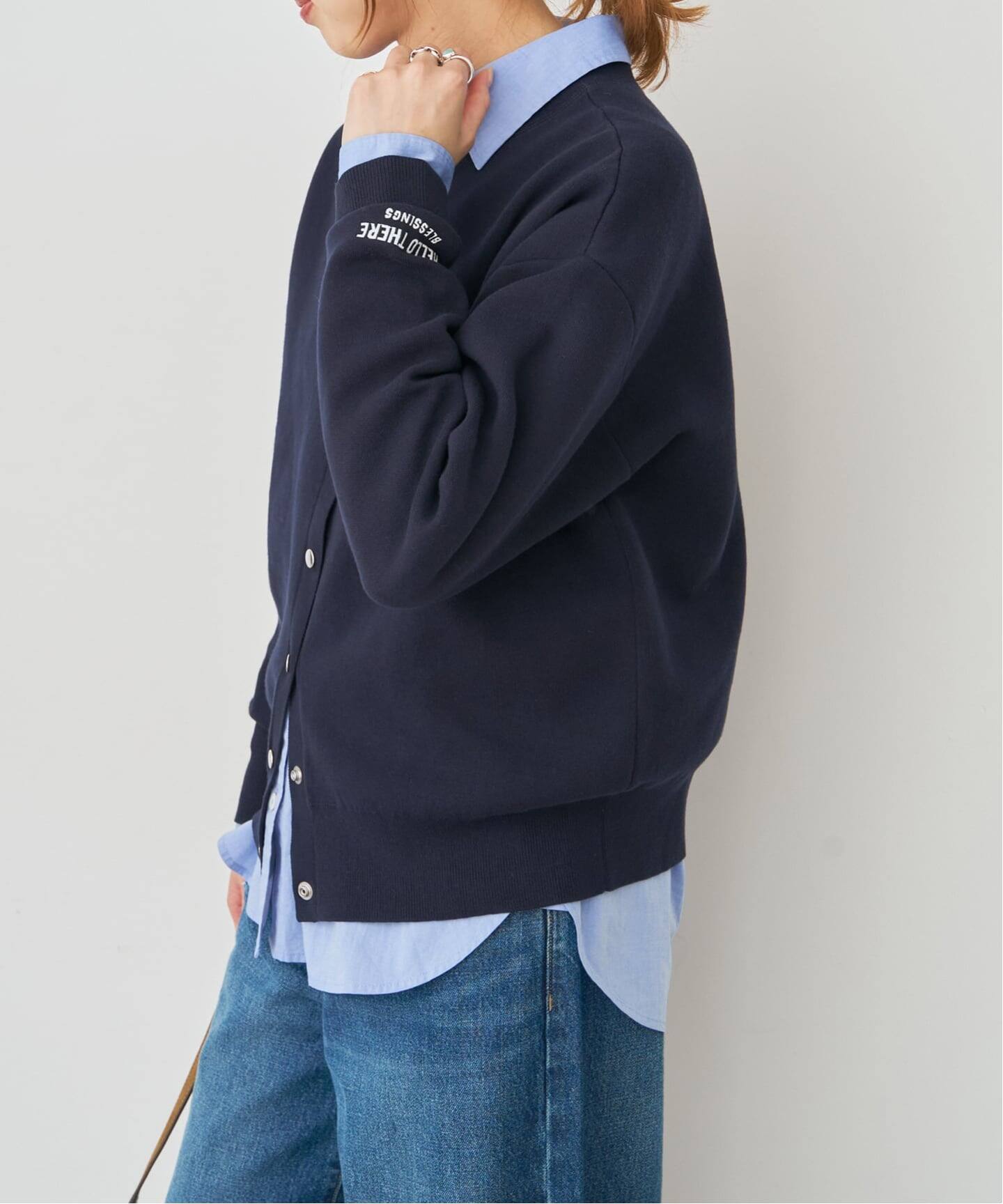 WEB限定》2WAYスナップボタンロゴニット（カーディガン）｜Spick and