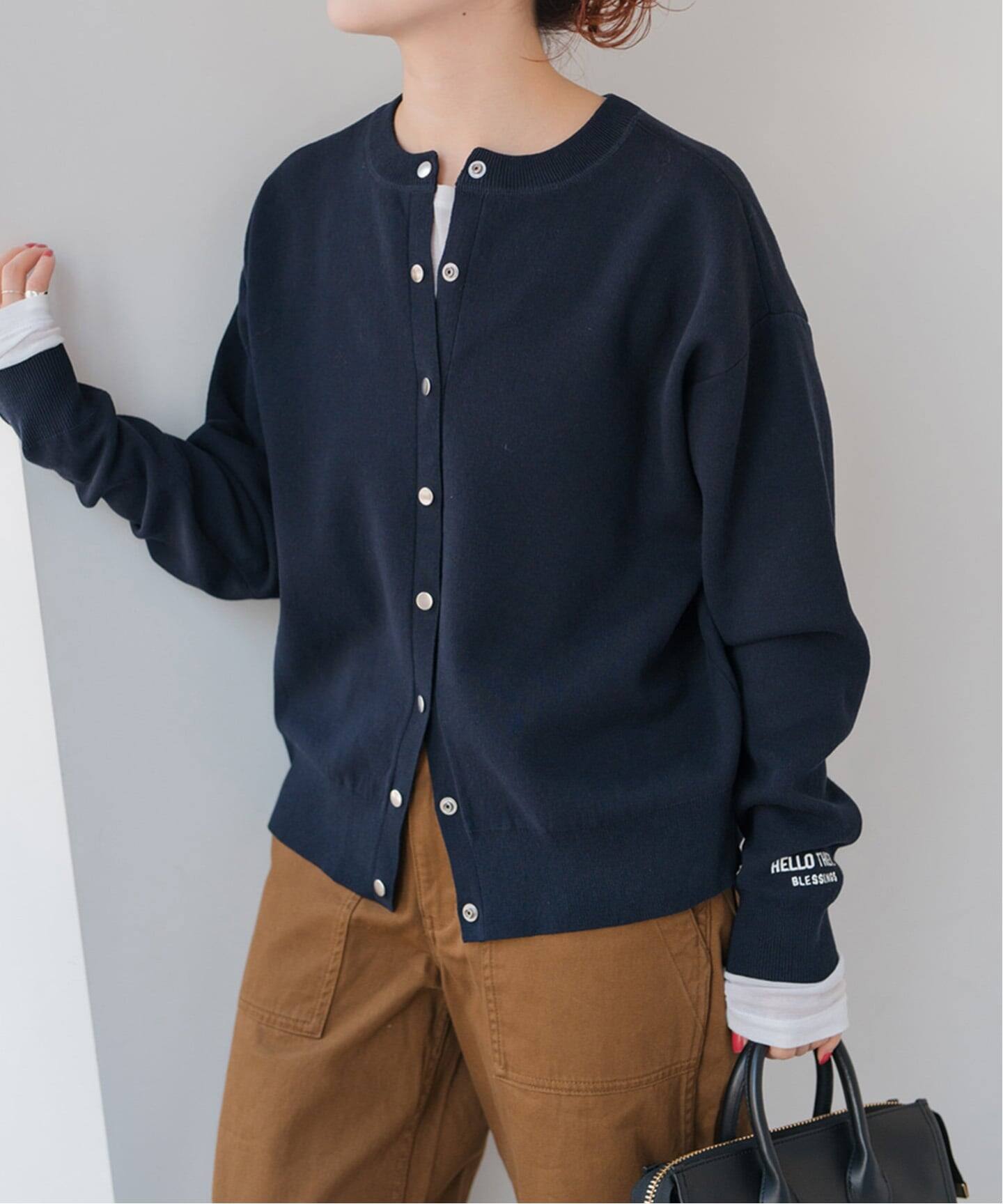 スピックアンドスパン カーディガン 2way ロイヤルブルー Spick＆Span（スピック アンド スパン） カーディガン 「一部店舗+WEB