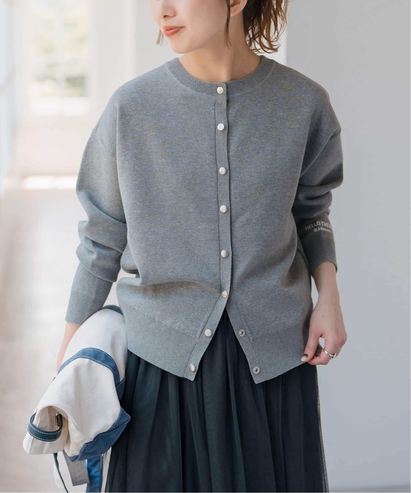 WEB限定 / 追加予約》2WAYスナップボタンロゴニット（カーディガン
