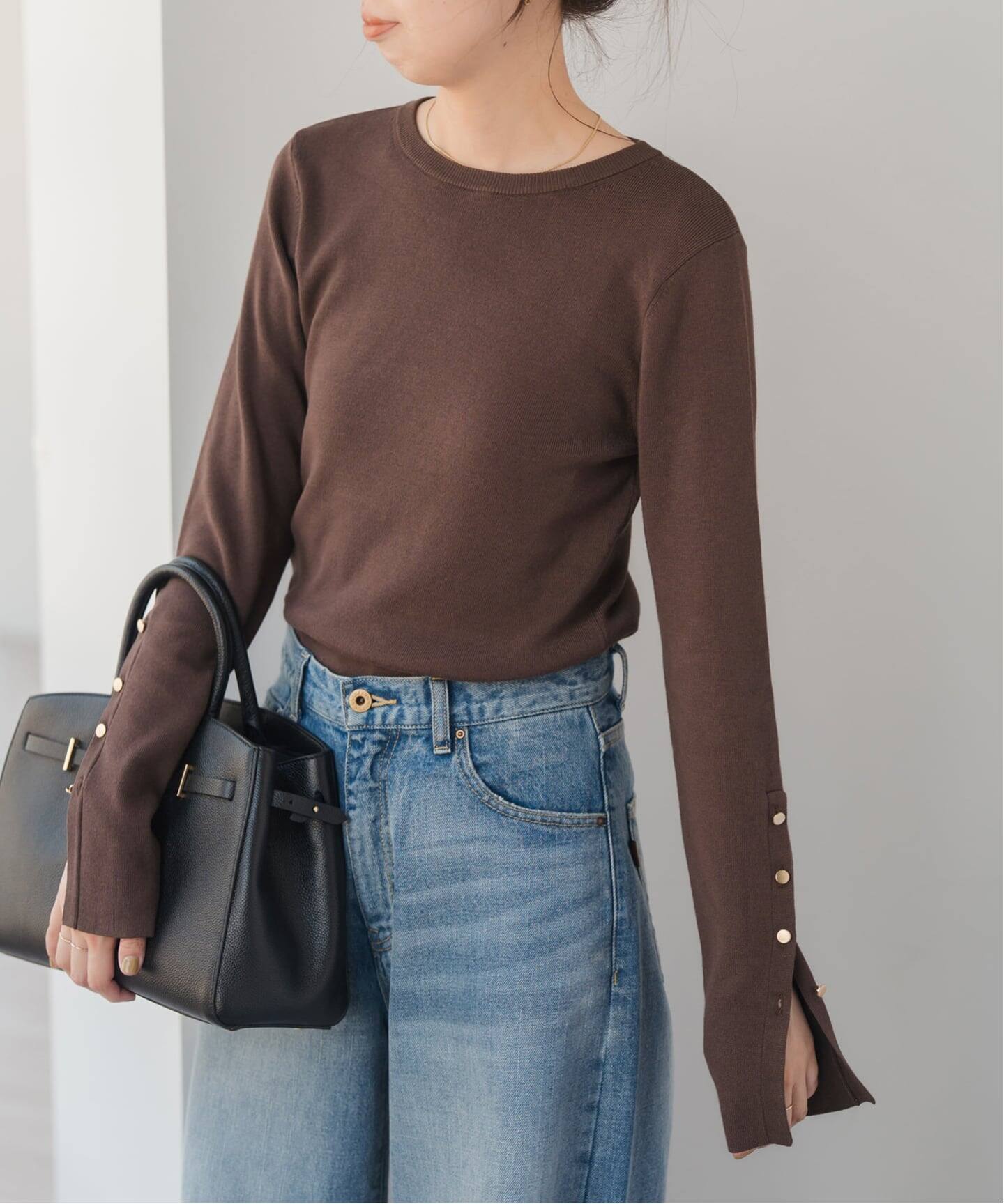 スリーブメタルボタンニット（ニット／セーター）｜Spick and Span