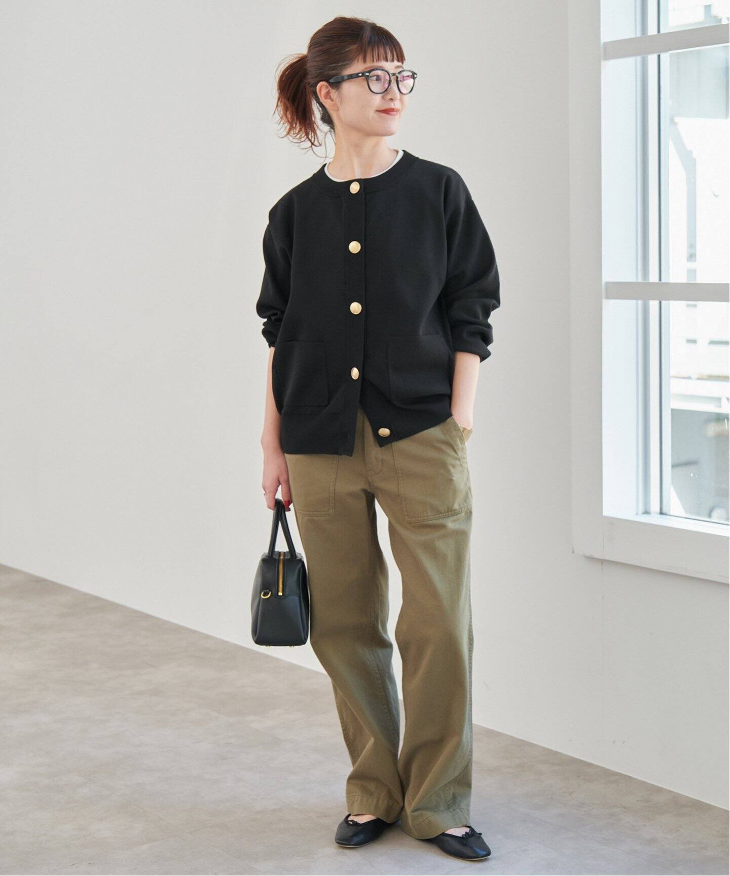 WEB限定追加3》ウォッシャブクルーネックカーディガン（カーディガン  