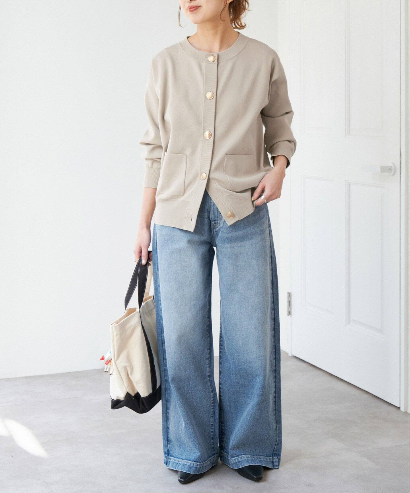 WEB限定追加3予約》ウォッシャブクルーネックカーディガン  