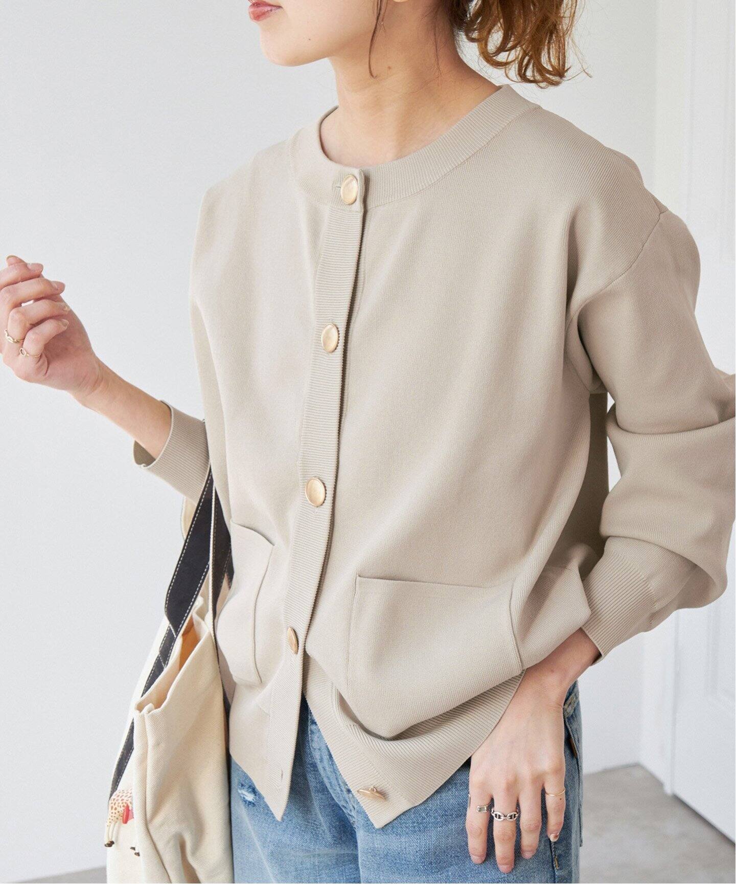 WEB限定追加3予約》ウォッシャブクルーネックカーディガン  