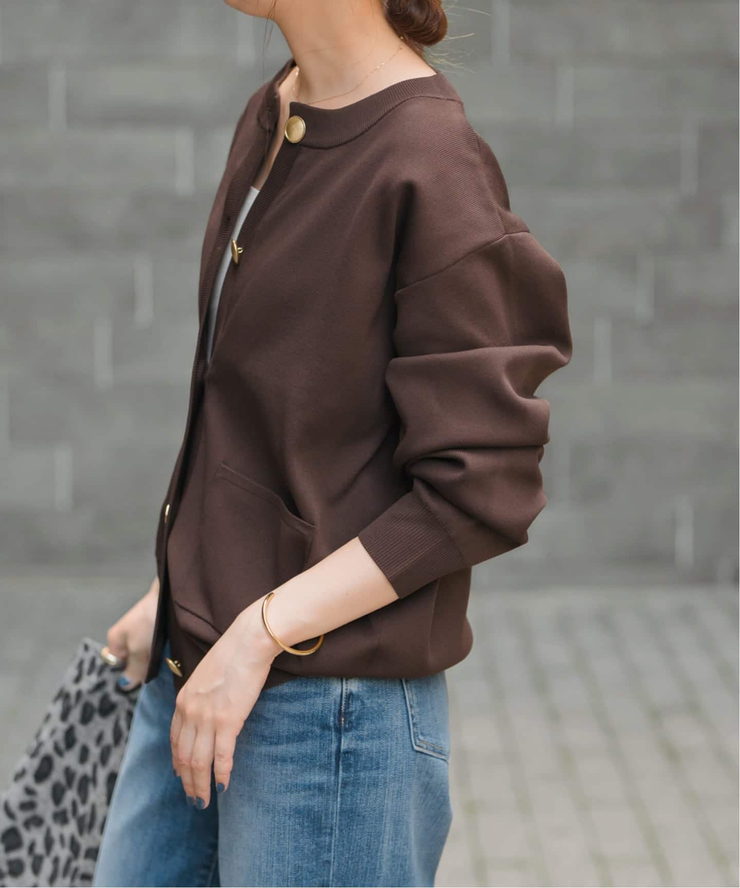 【美品】Spick&Span / ウォッシャブル クルーネックカーディガン WEB限定追加》ウォッシャブルクルーネックカーディガン