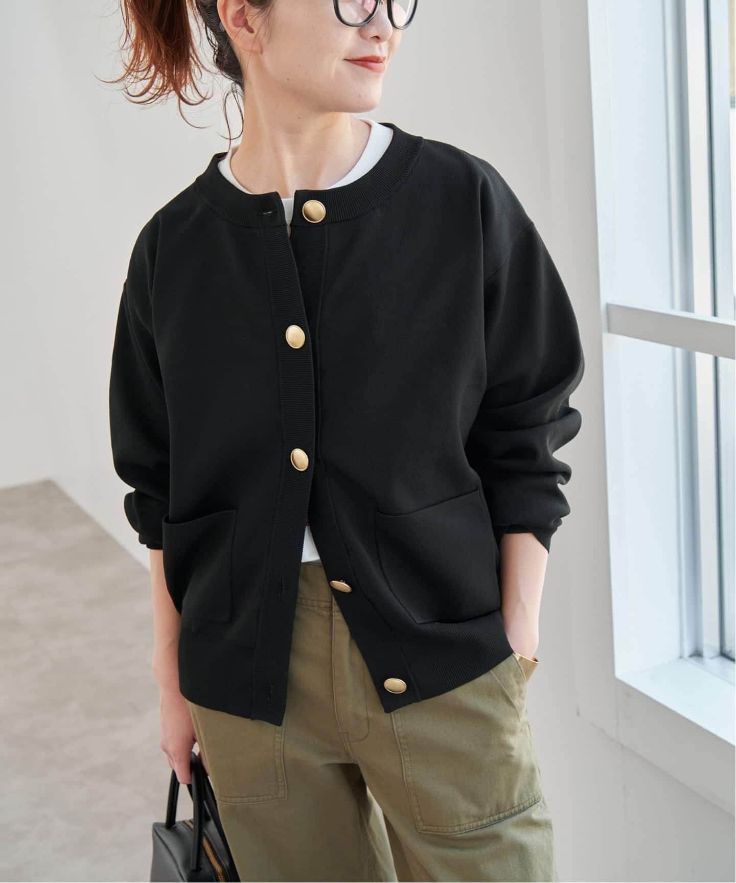 追加3WEB限定予約》ウォッシャブルクルーネックカーディガン