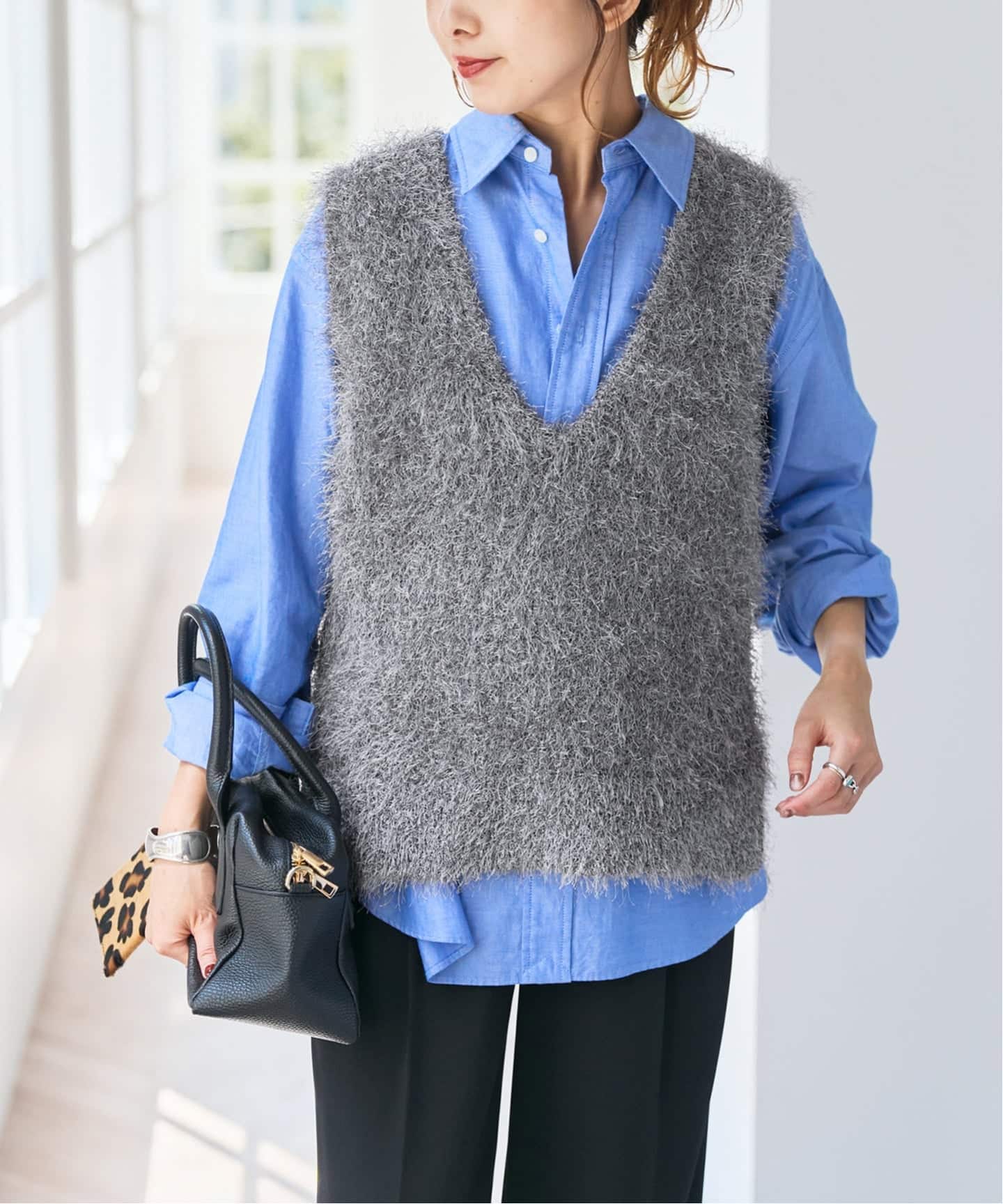 今季完売◎スピックアンドスパン／シャギーベスト シャギーベスト（ベスト）｜Spick and Span（スピック＆スパン）の通販