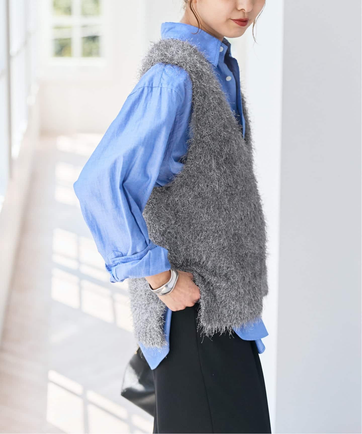 今季完売◎スピックアンドスパン／シャギーベスト シャギーベスト（ベスト）｜Spick & Span（スピックアンドスパン）の