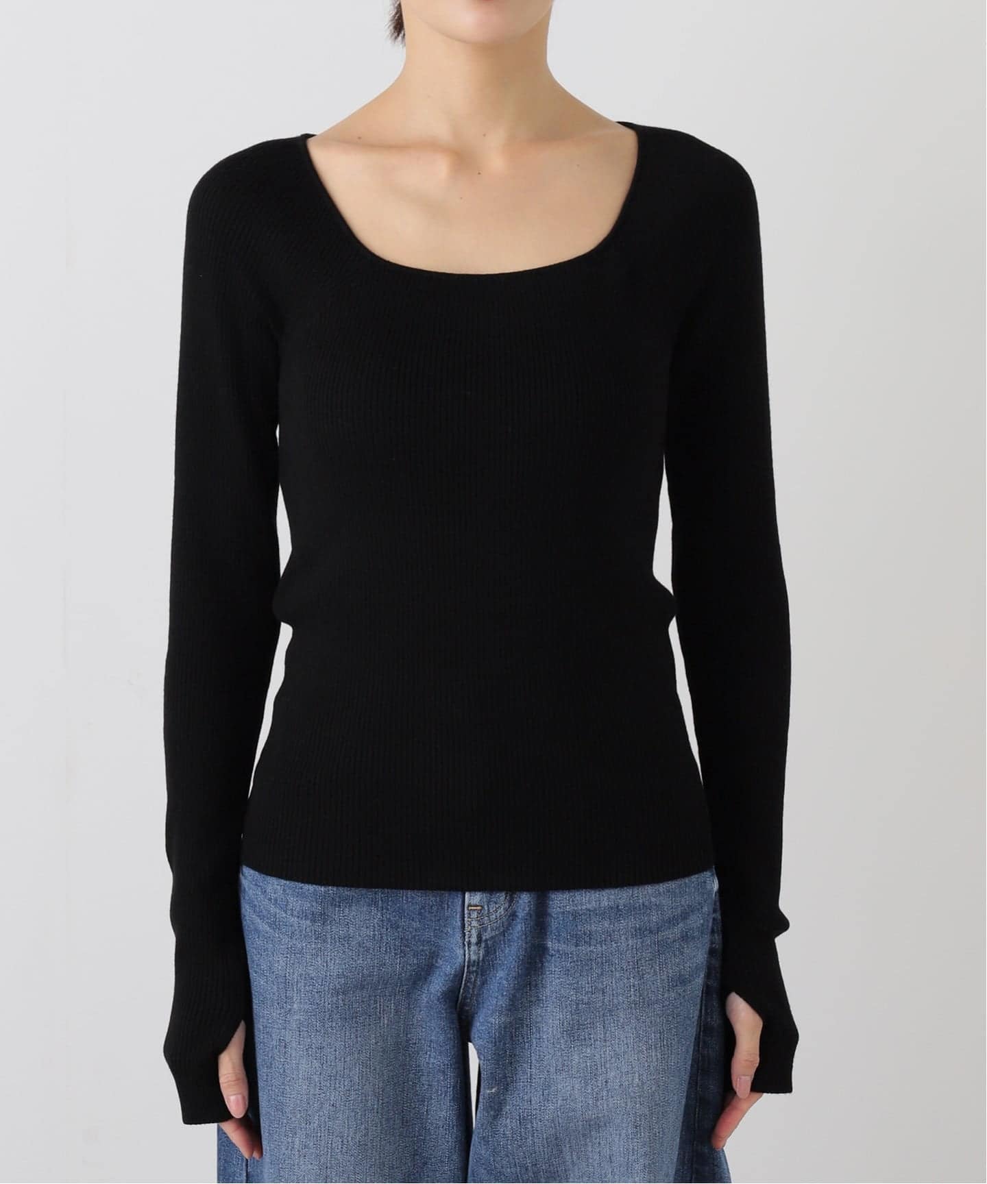 手洗い可》スクエアリブニット（ニット／セーター）｜Spick and Span