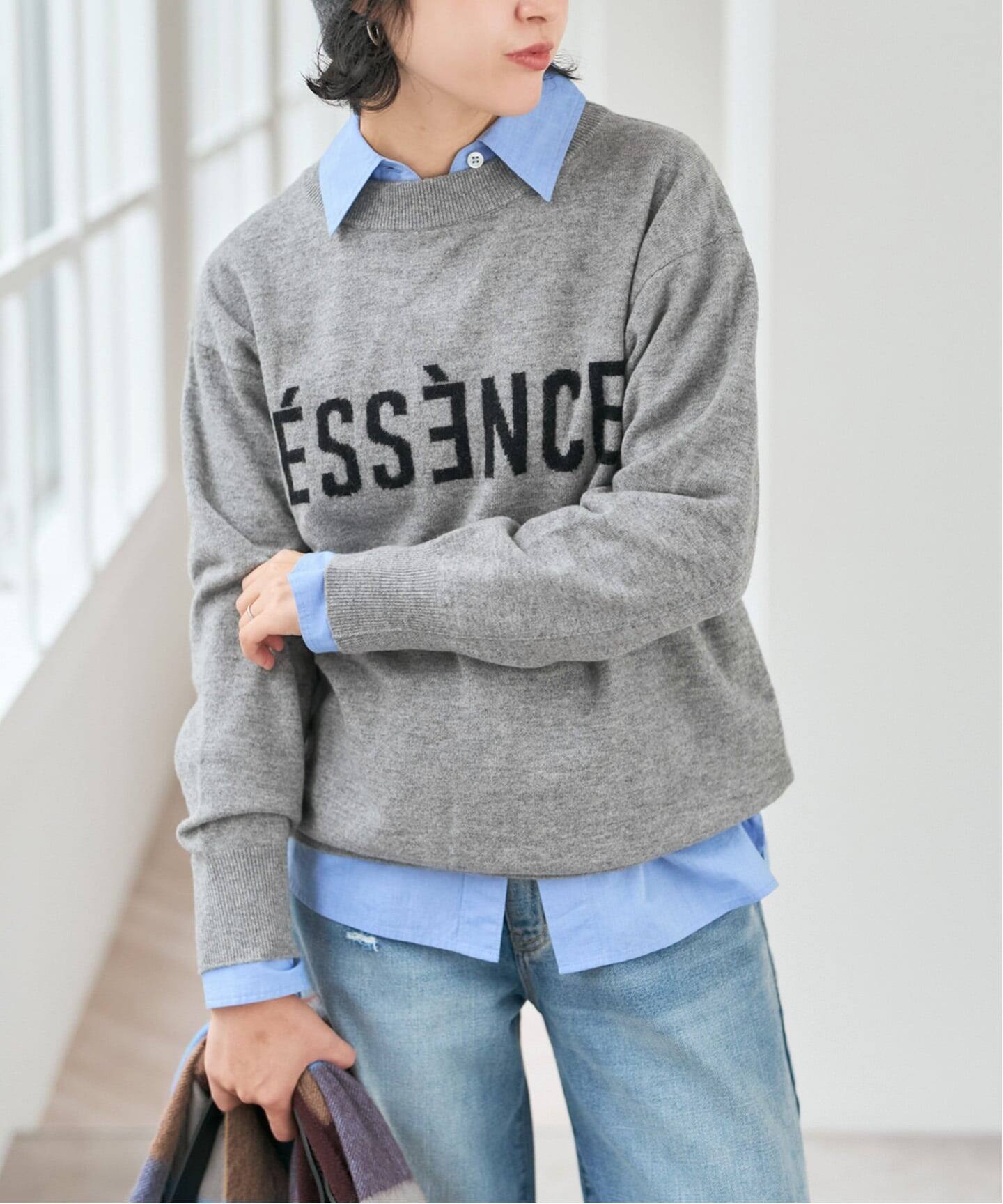 Spick&Span ≪WEB限定追加≫ ESSENCEロゴKNIT WEB限定 / 追加》ESSENCEロゴニット（ニット／セーター）｜Spick and