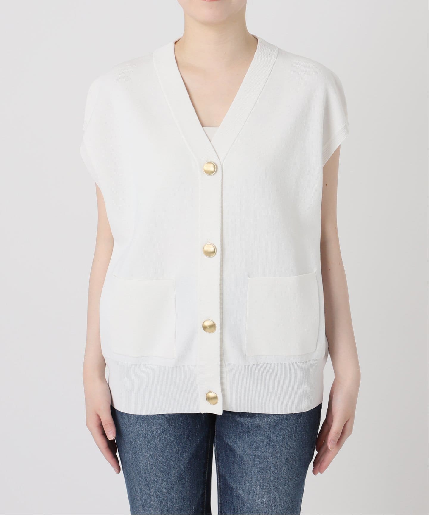Spick and Span ウォッシャブルVネックベスト Spick & Span｜《WEB限定追加》ウォッシャブルVネックニット