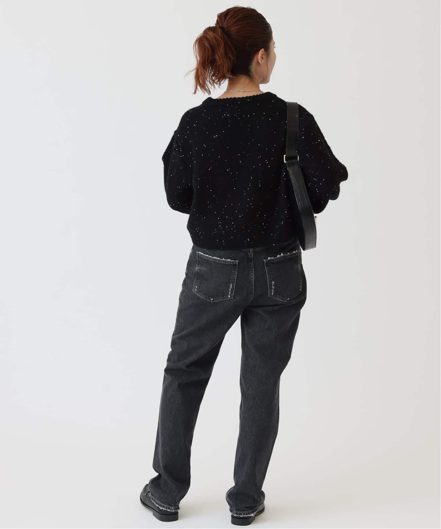 新色有り / 追加》スパンコールショート丈ニット（ニット／セーター