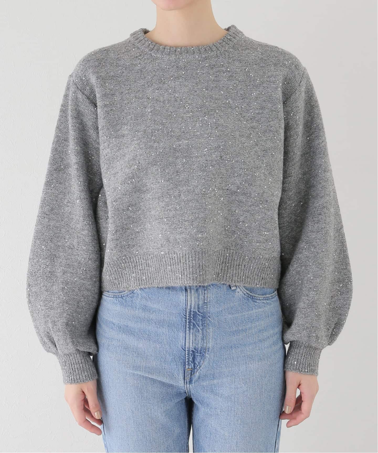 新色有り / 追加》スパンコールショート丈ニット（ニット／セーター