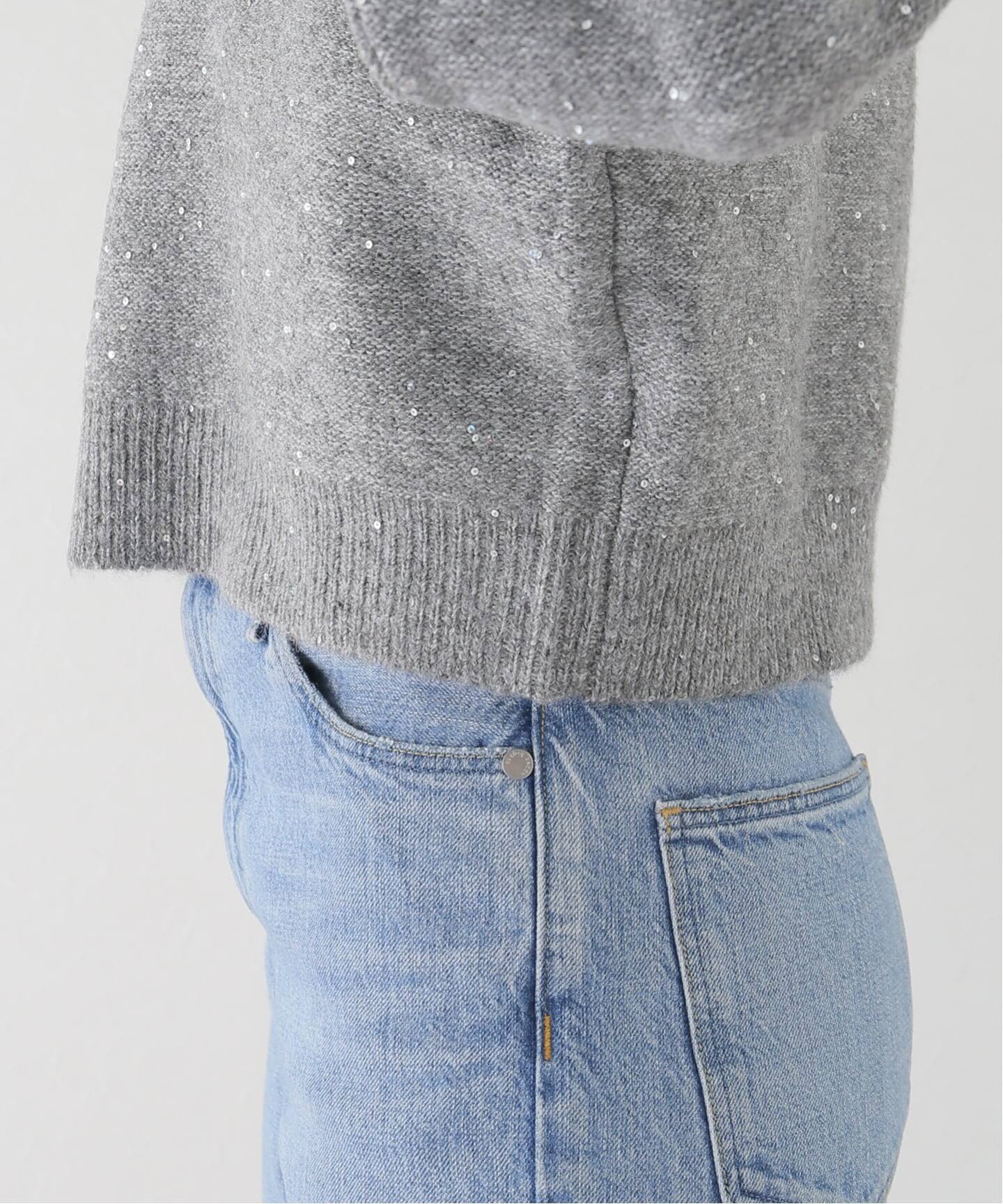 新色有り / 追加》スパンコールショート丈ニット（ニット／セーター