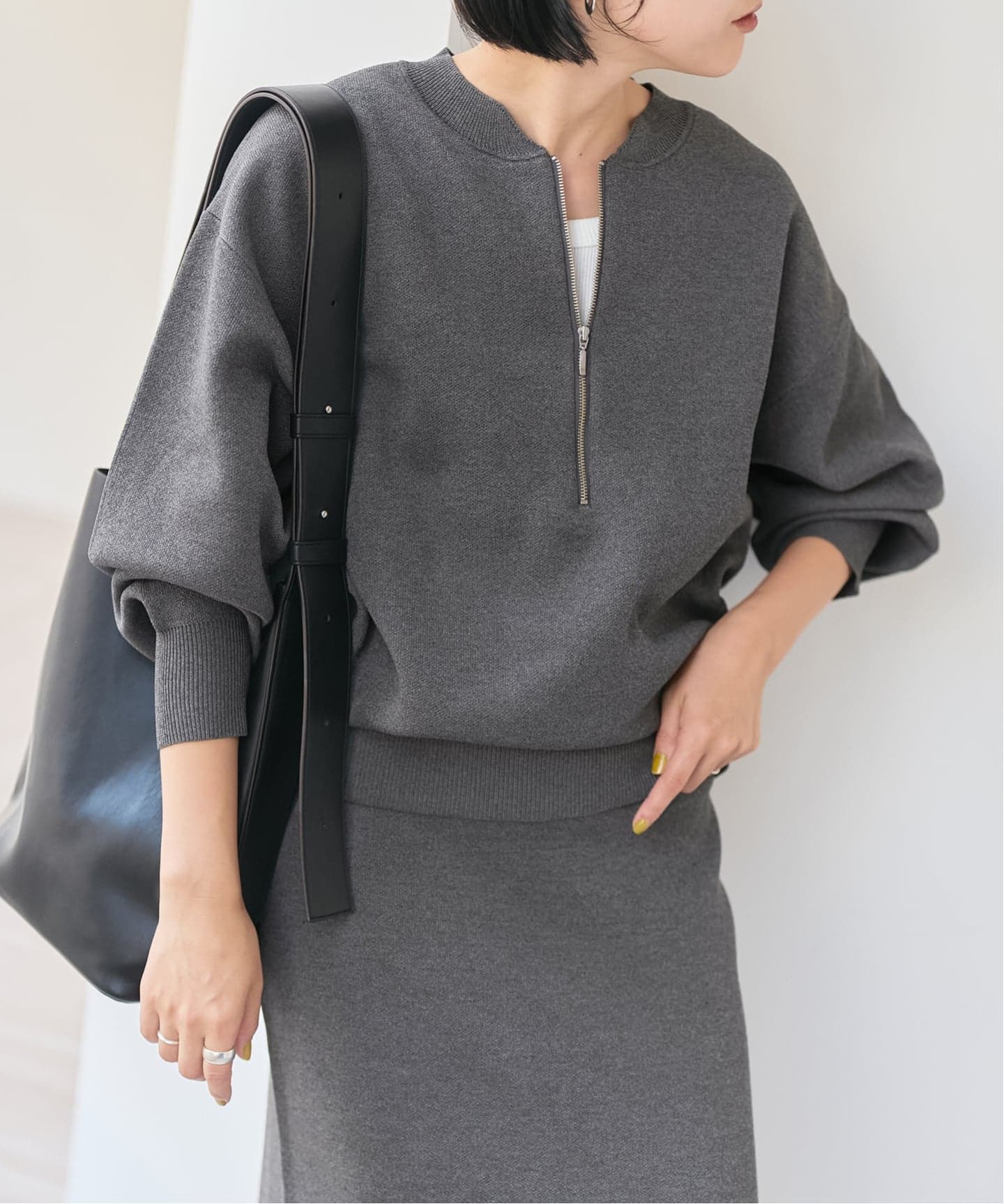 Spick &span ハーフジップスウェット☺︎* 裏毛ハーフジップトップ（スウェット）｜Spick and Span